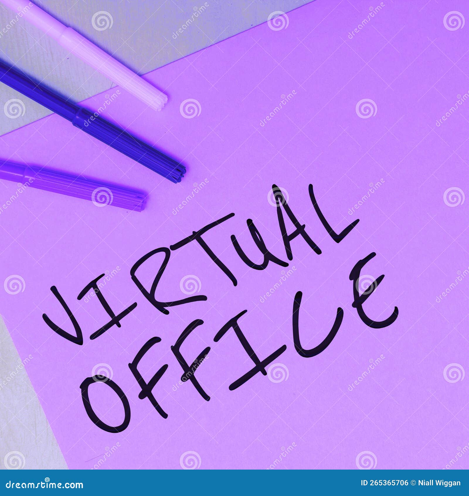 Text Caption Presenting Virtual Office. Conceptual Photo Mobile Work
