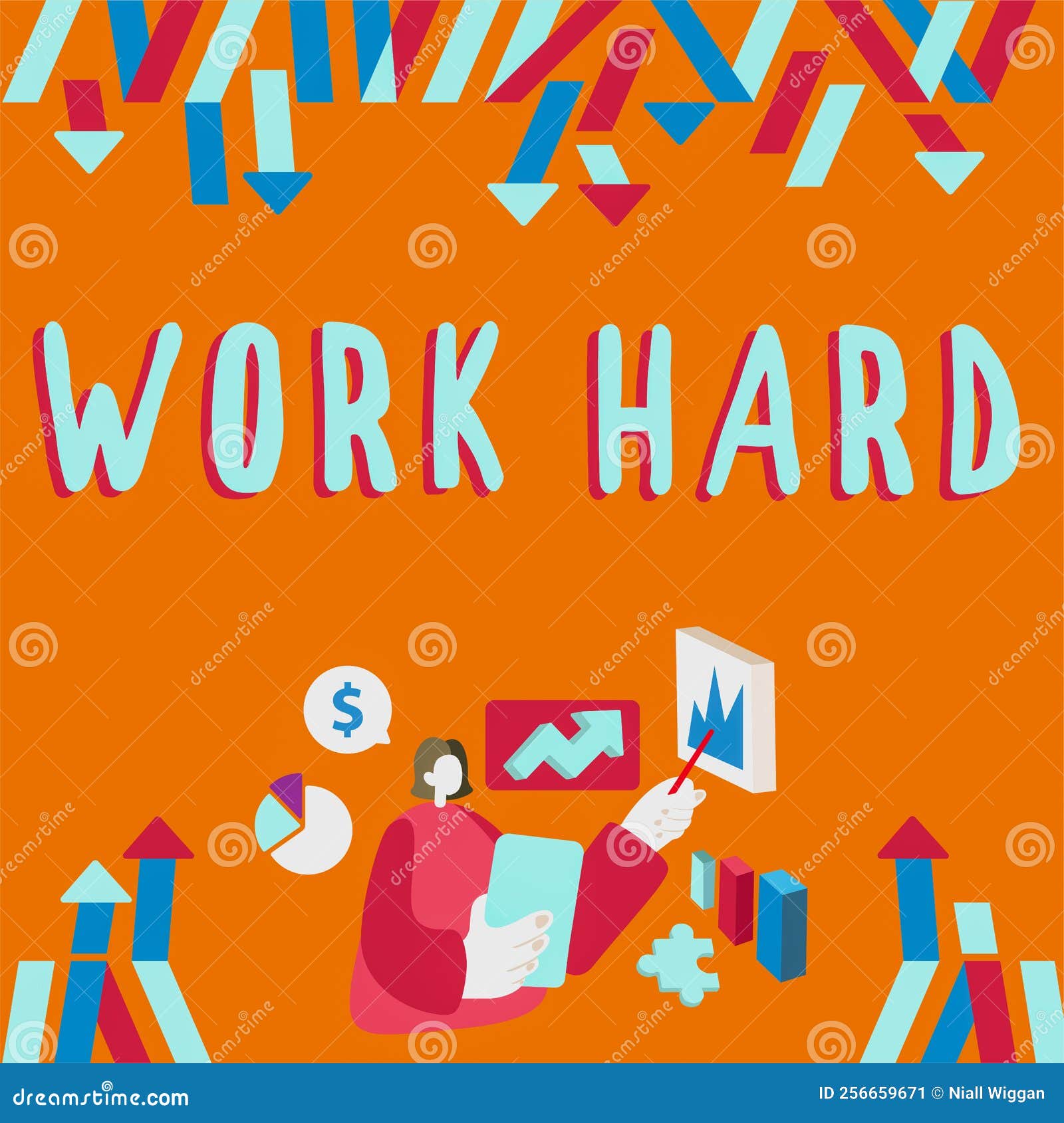 Text Caption Presenting Work Hard. Word Written on Laboring that Puts