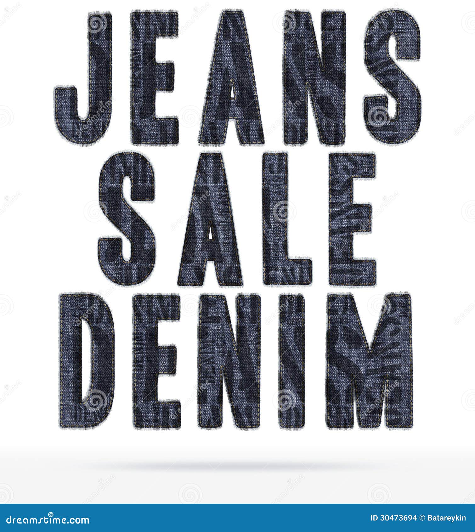 The Text of the Denim Texture Stock Illustration - Illustration of ...