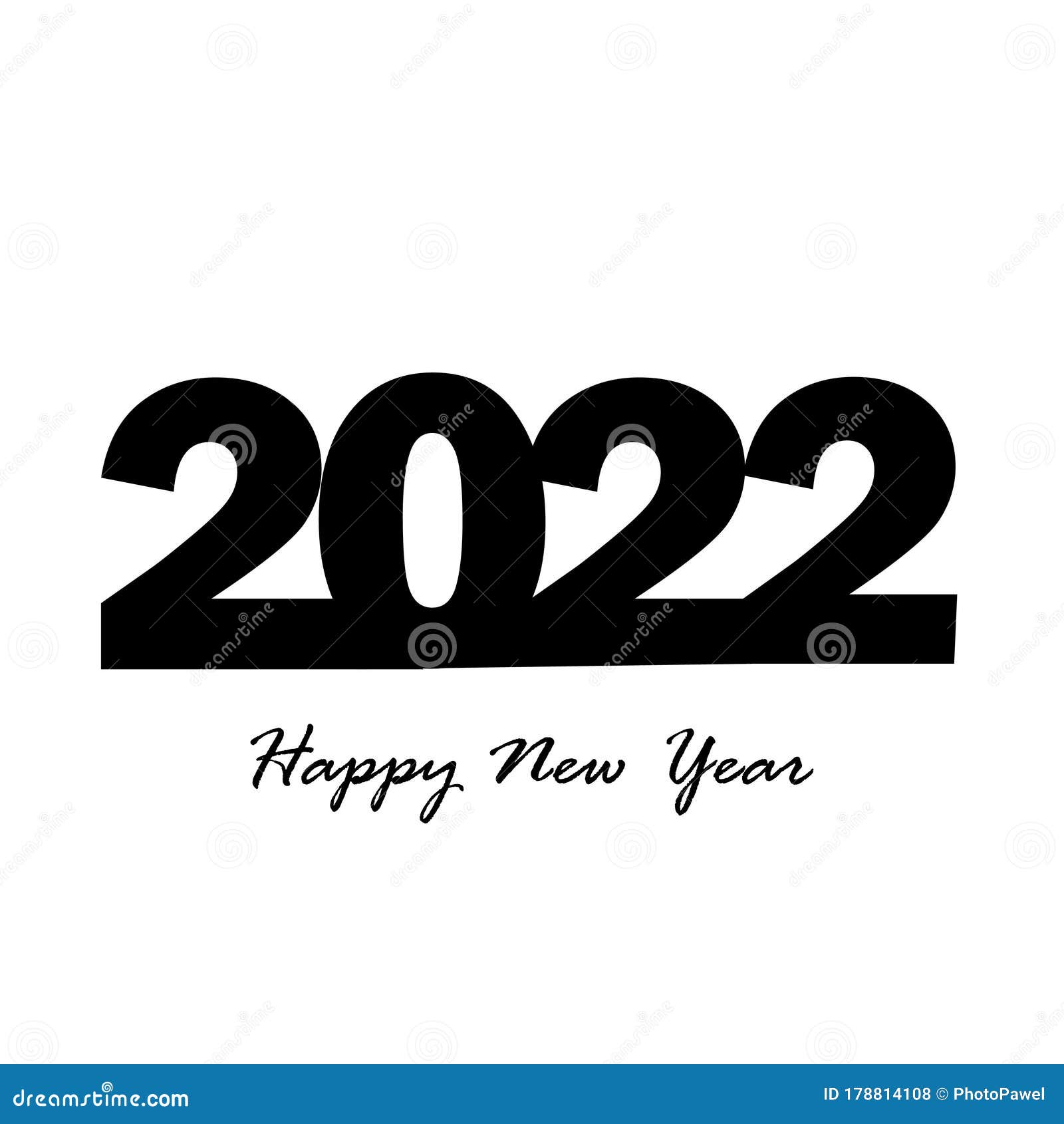  2022  Text Design Pattern Vector Illustration  Isolated 
