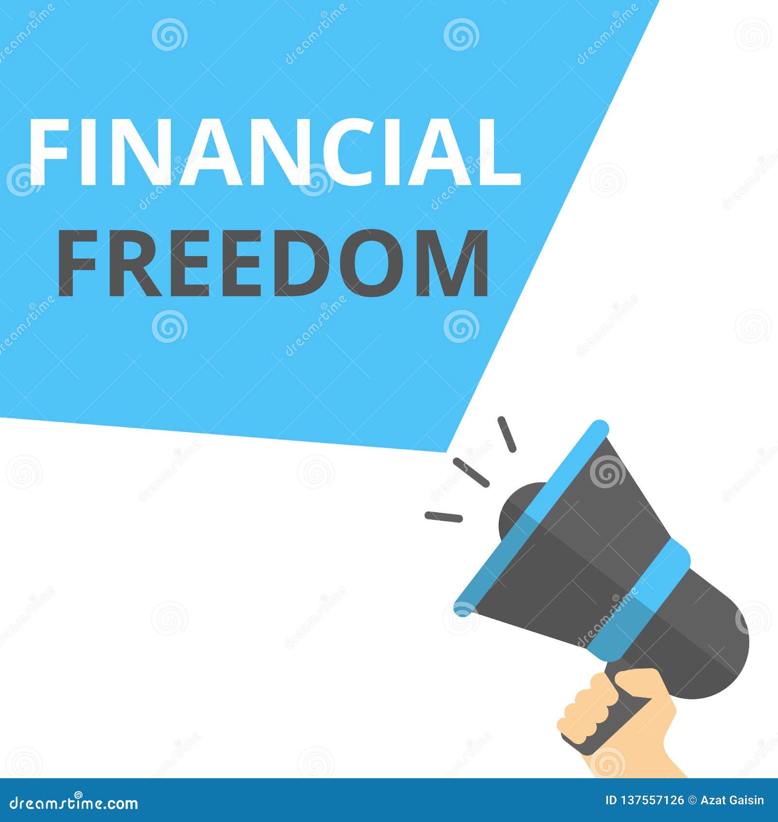 Text Financial Freedom stock illustration. Illustration of finance ...