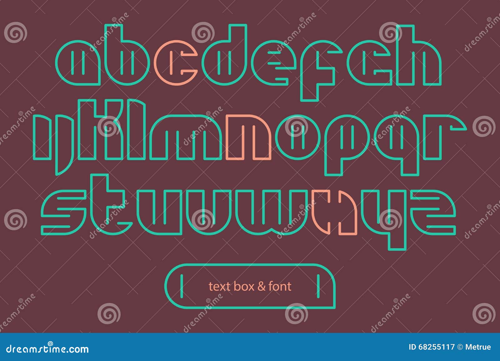 Text font stock vector. Illustration of line, alphabet - 68255117