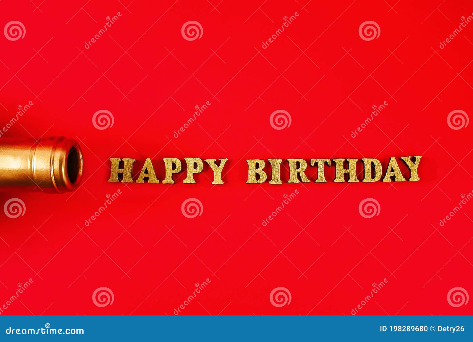 Text Happy Birthday Laid Out of Gold Letters on Beautiful Background ...