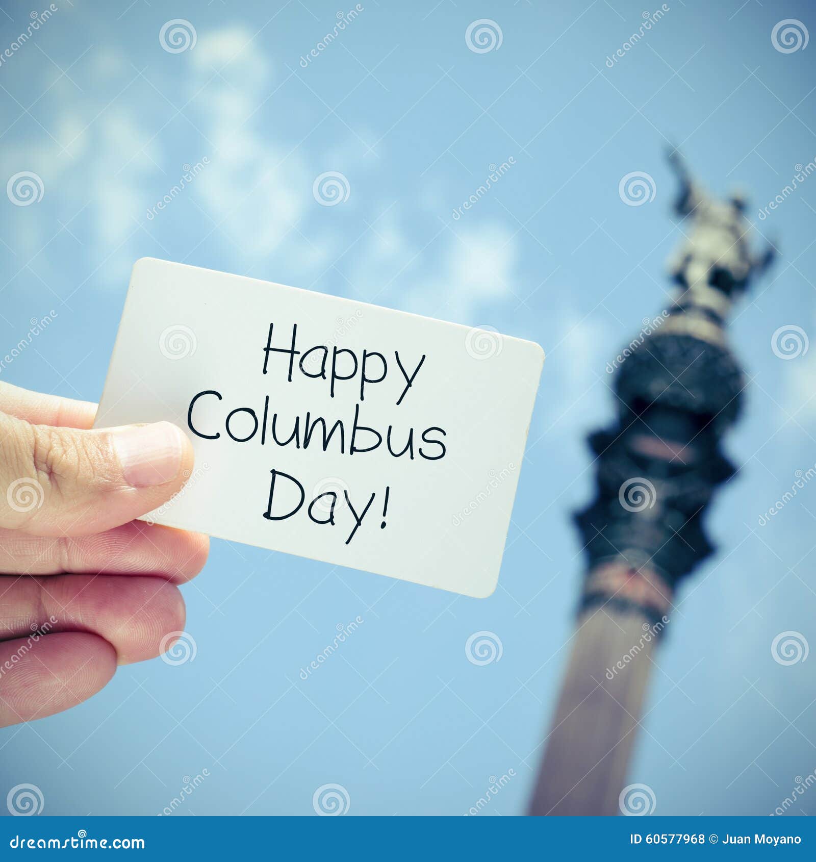 text happy columbus day