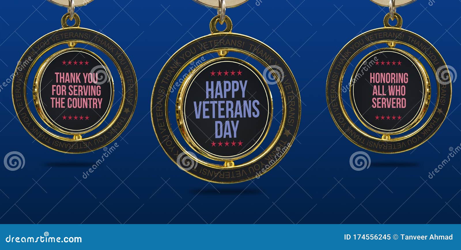 text of happy veterans day and thank you for serving the country on badge