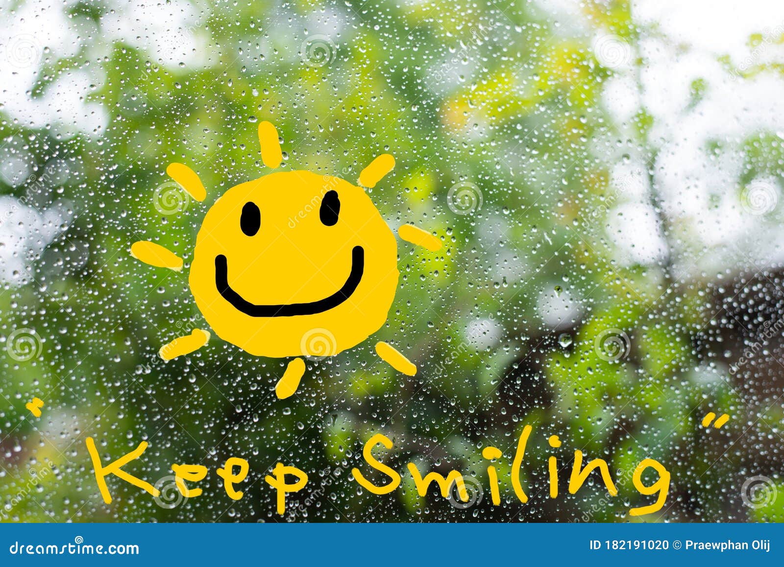 A Text `keep Smiling` in Concept To Cheer Up Stock Photo - Image ...