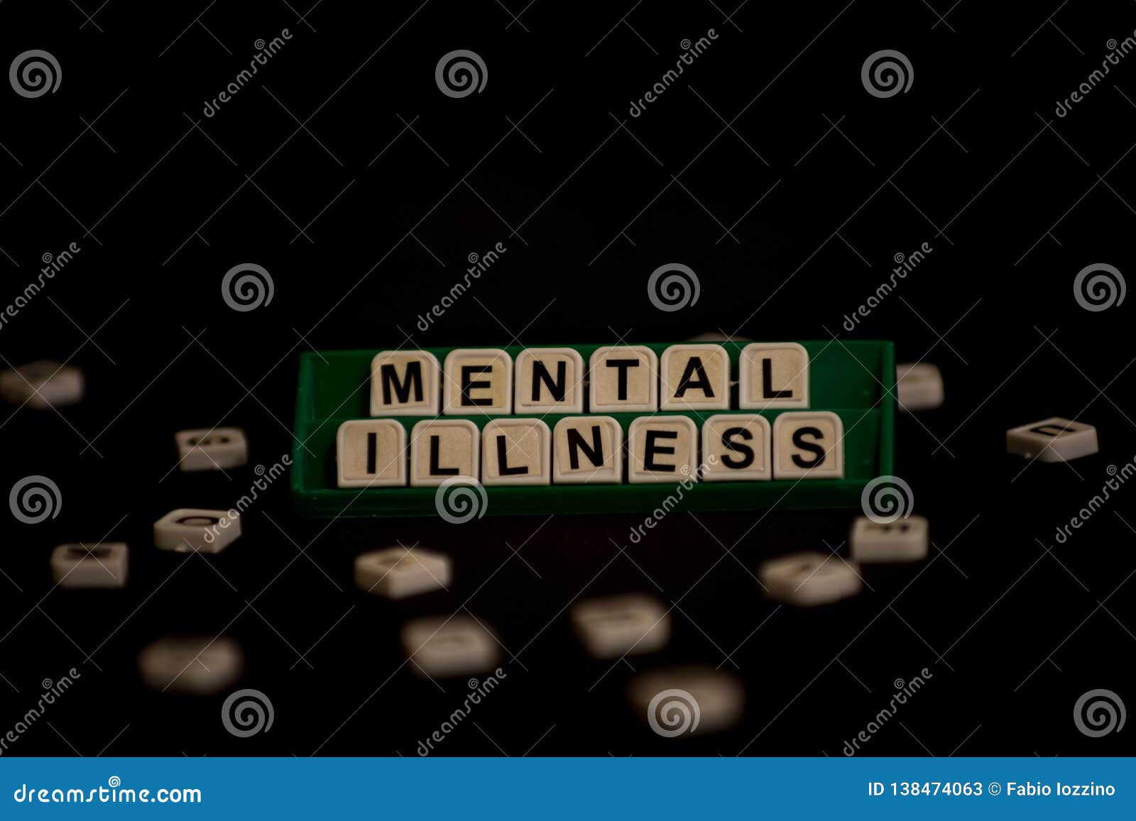 text `mental illness` on uppercase letters