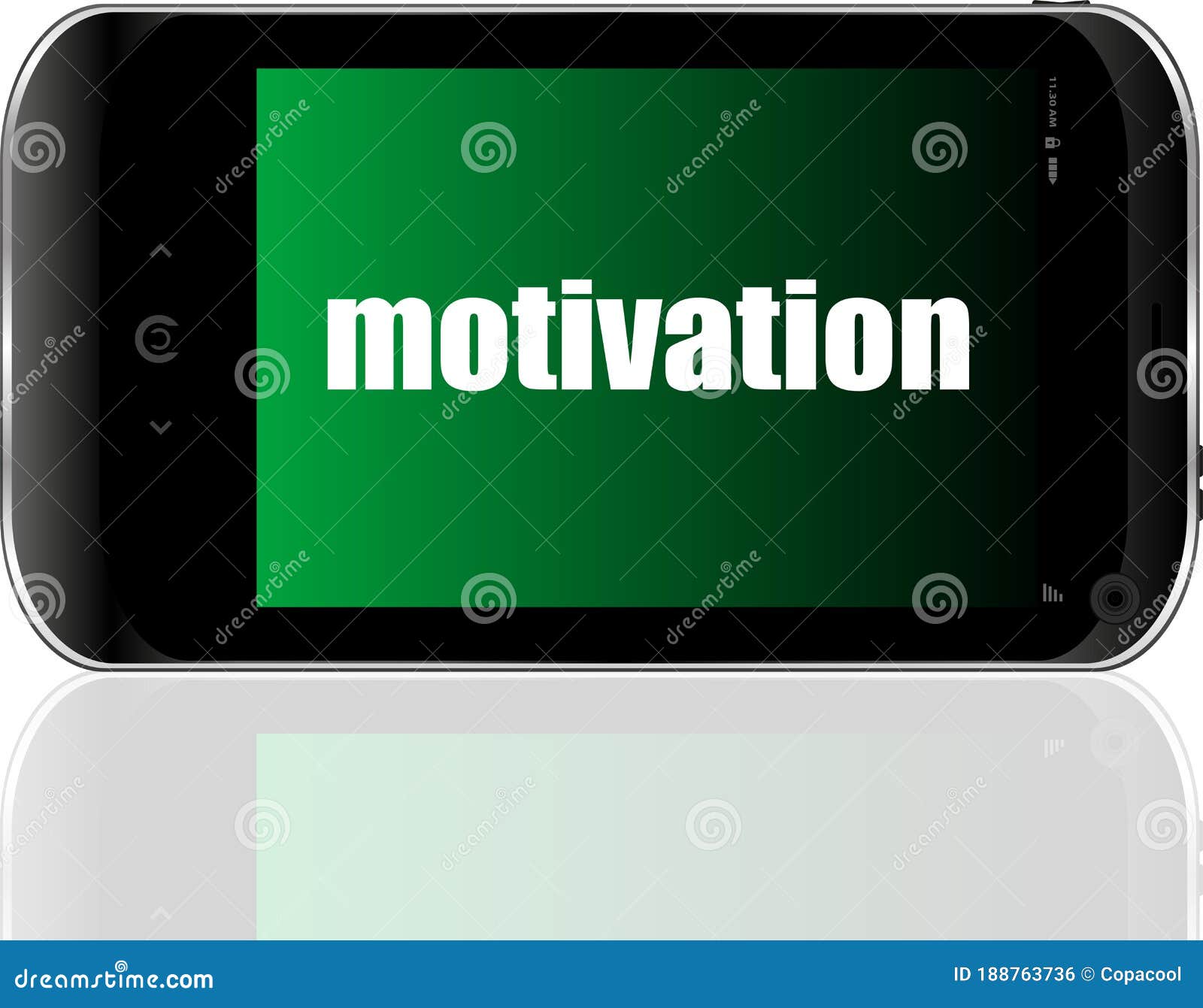 text motivation. business concept . detailed modern smartphone