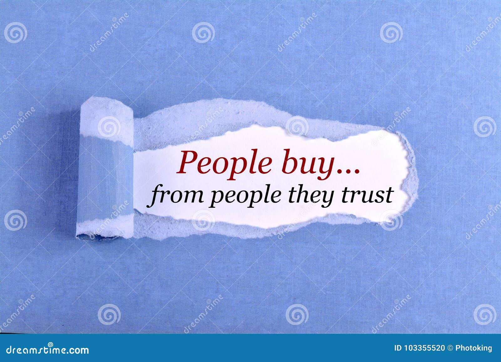 people buy from people they trust