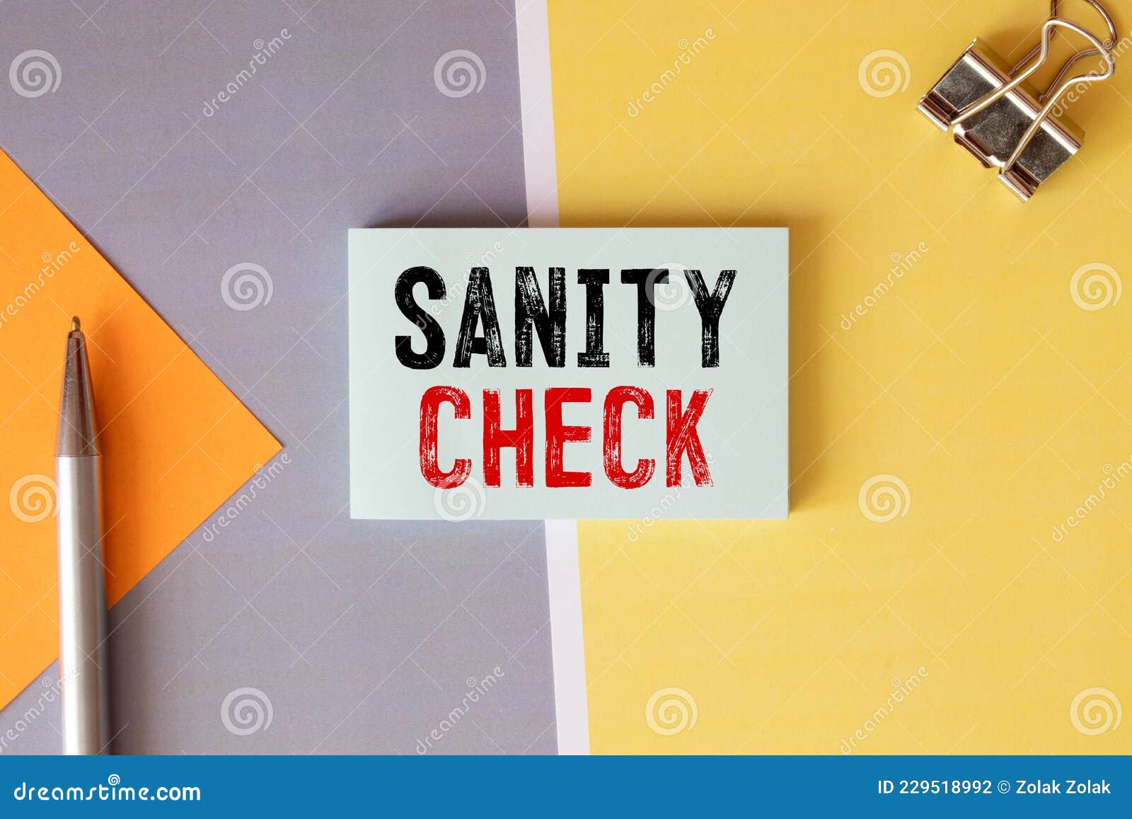 Text Sanity Check on White Business Card Stock Photo Image of
