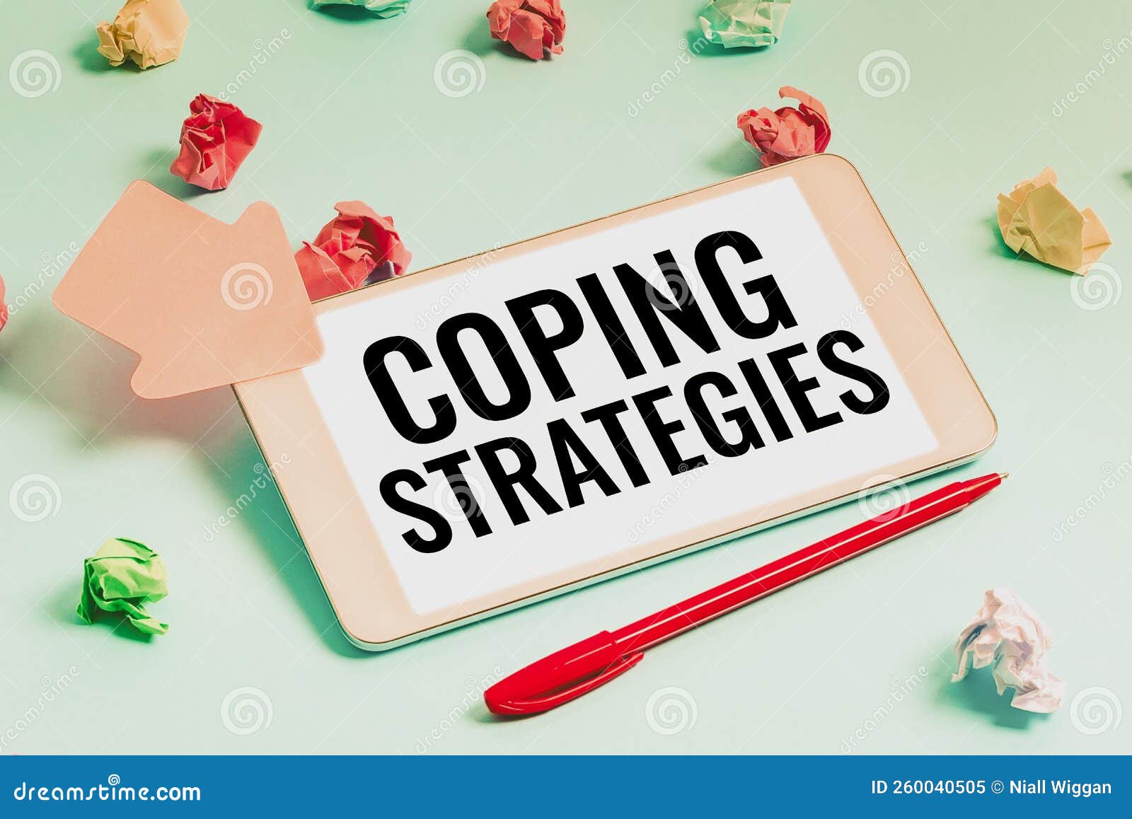 text showing inspiration coping strategies. conceptual photo general plan or set of plans intended to achieve something