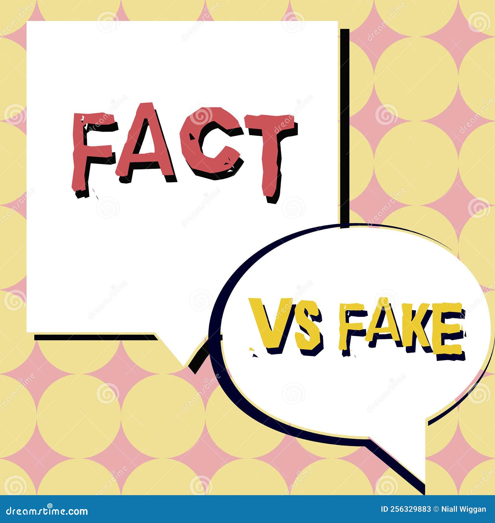 conceptual caption fact vs fake. business idea rivalry or products or information originaly made or imitation