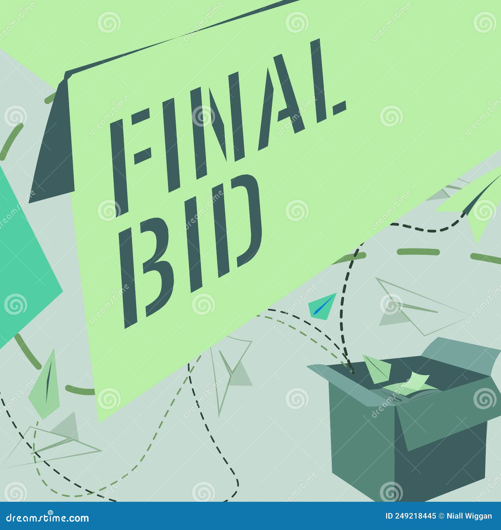 text showing inspiration final bid. concept meaning the decided cost of an item which is usualy very expensive open box