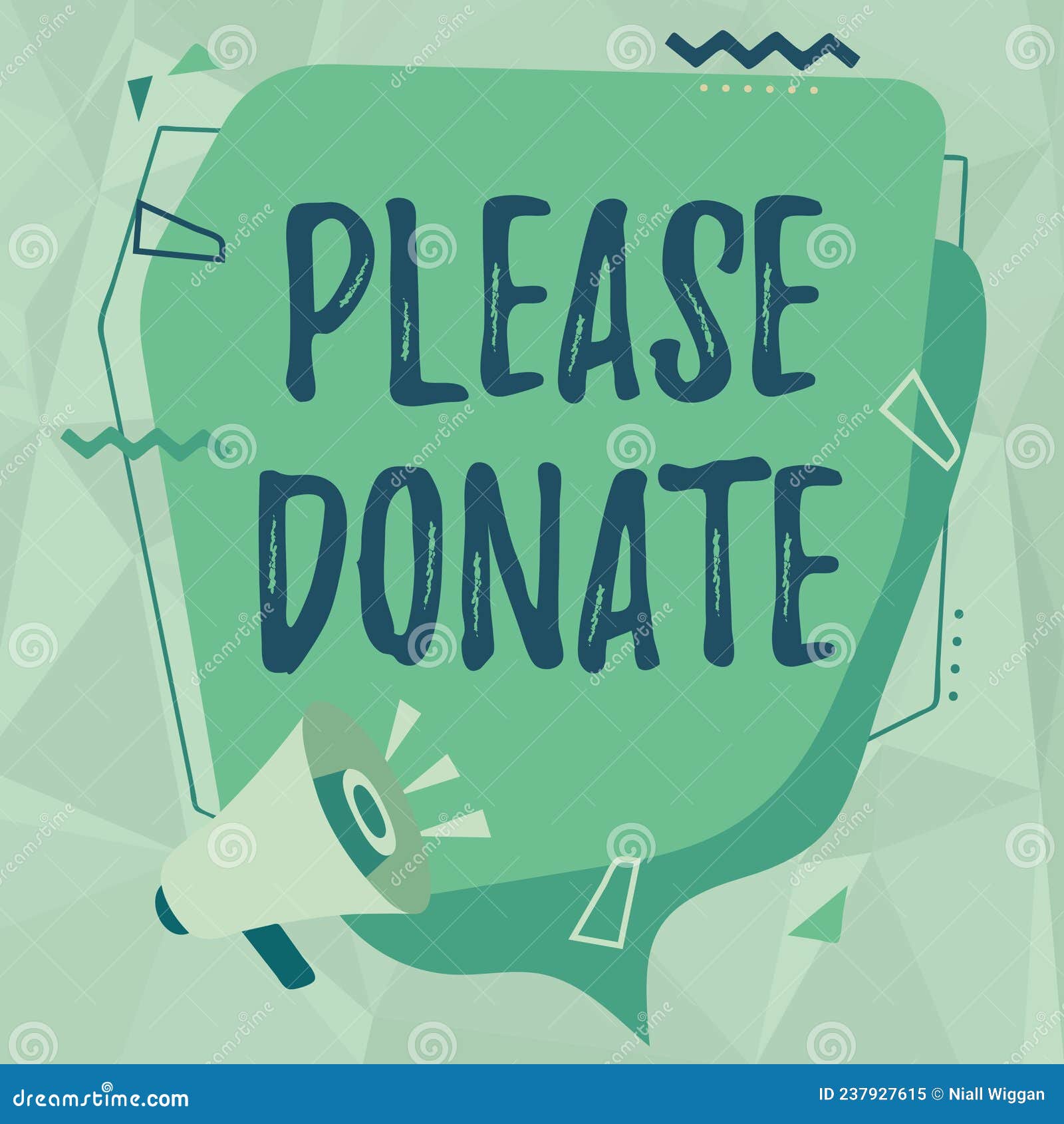 PLEASE DONATE Stock Illustration