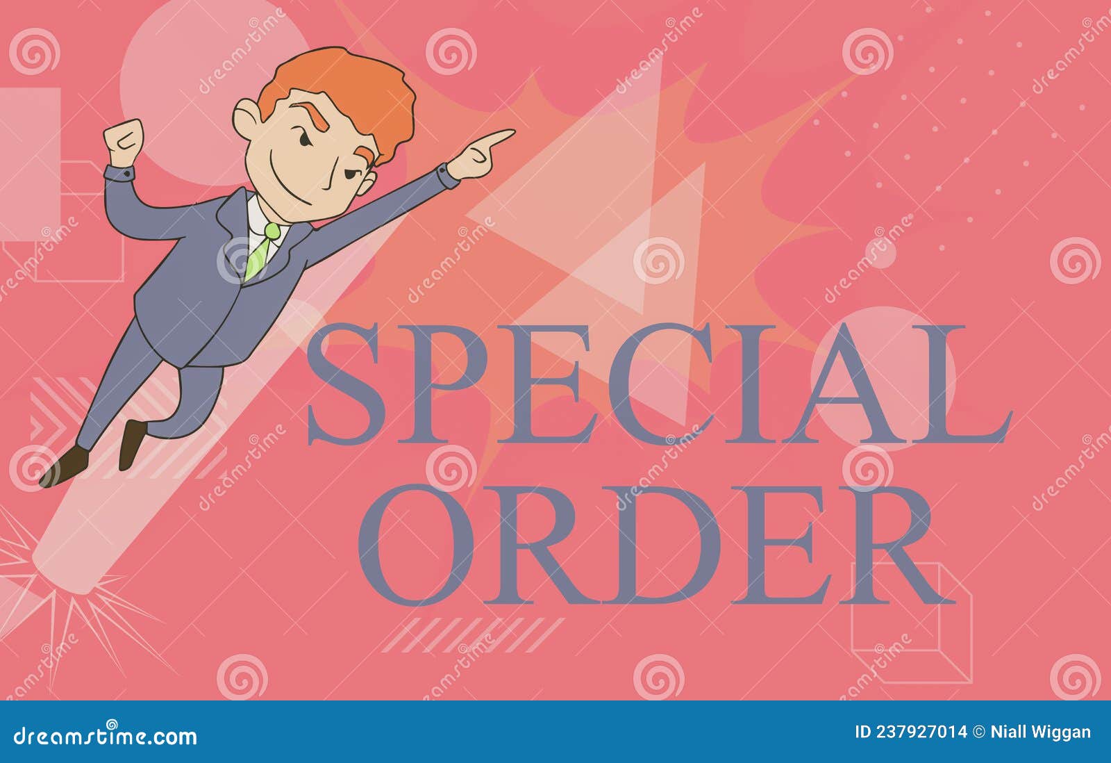 sign displaying special order. concept meaning specific item requested a routine memo by military headquarters man