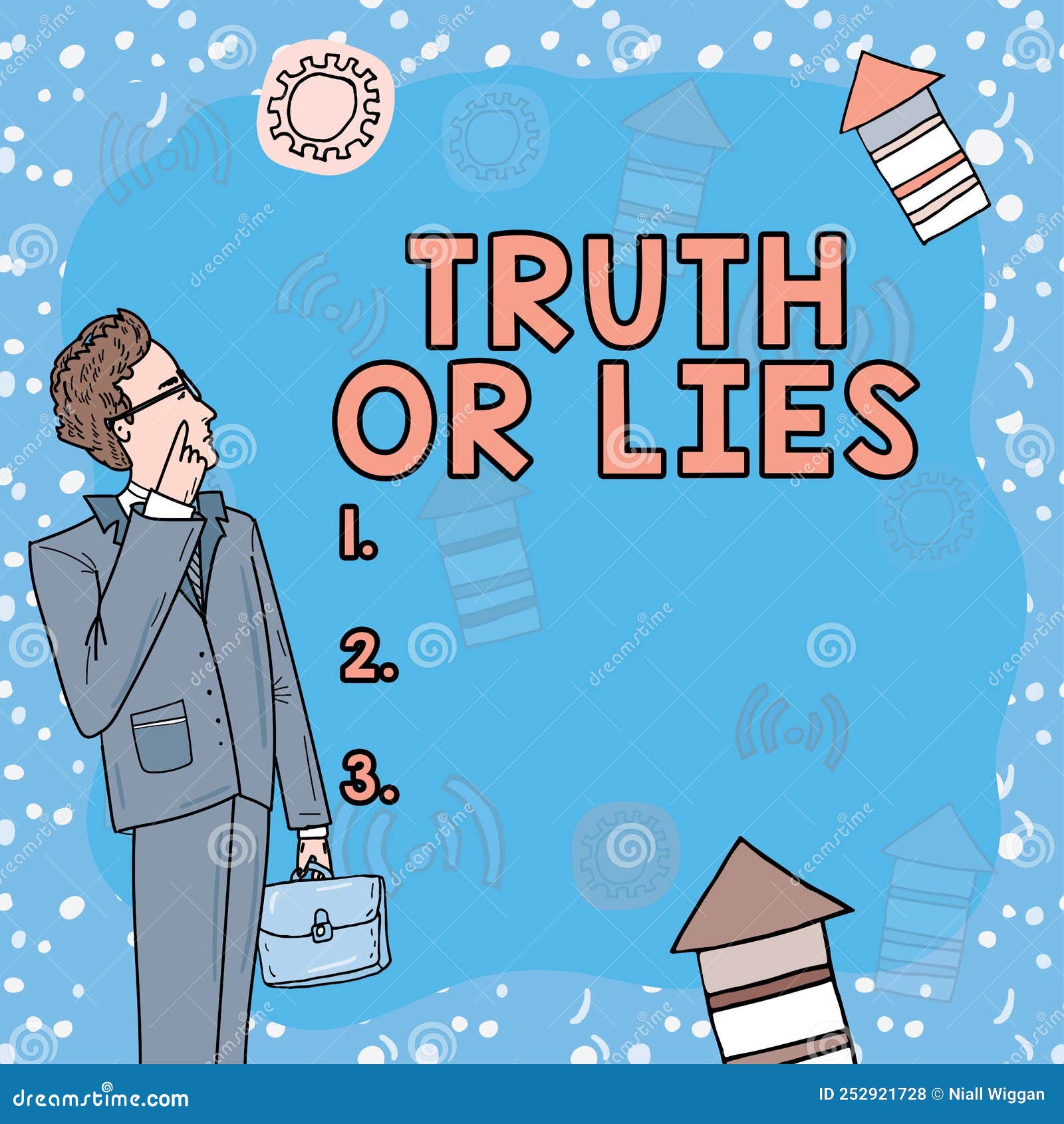 text showing inspiration truth or lies. business idea decide between a fact or telling a lie doubt confusion professor