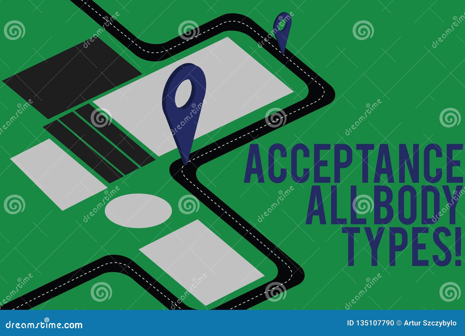 text sign showing acceptance all body types. conceptual photo selfesteem do not judge showing for their look road map