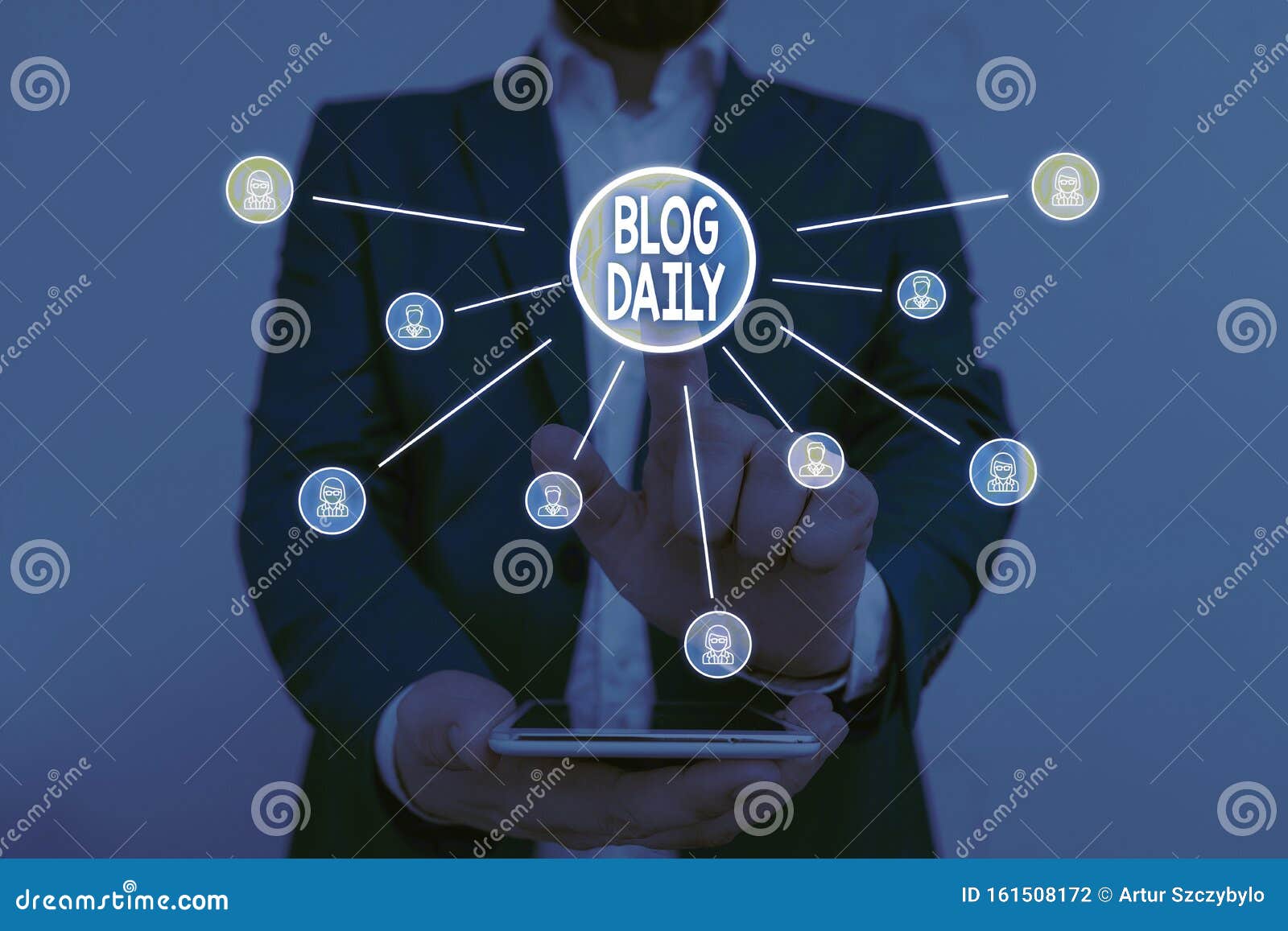 text sign showing blog daily. conceptual photo daily posting of any event via internet or media tools male human wear