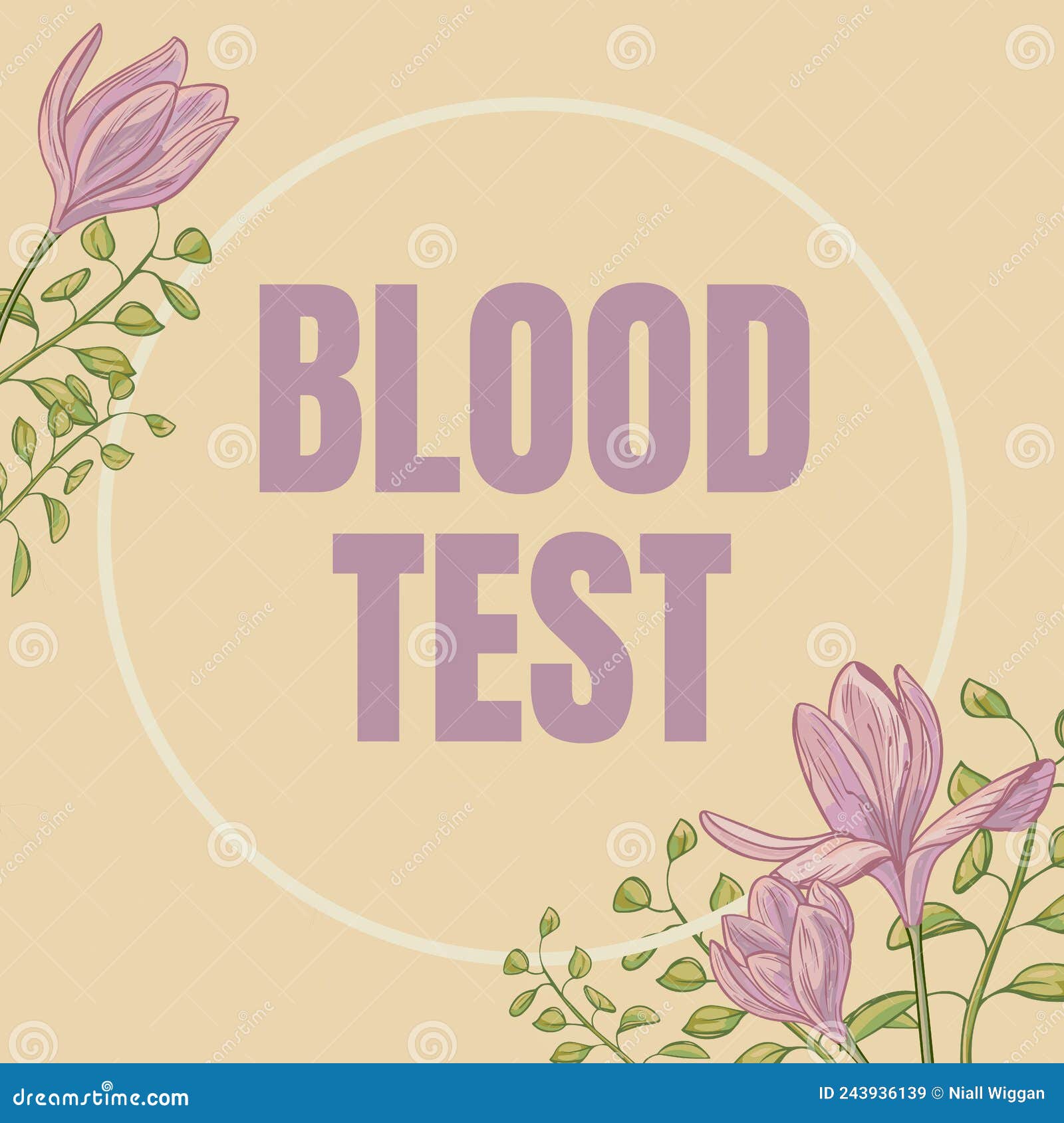 text sign showing blood test. word for extracted blood sample from an organism to perfom a laboratory analysis text