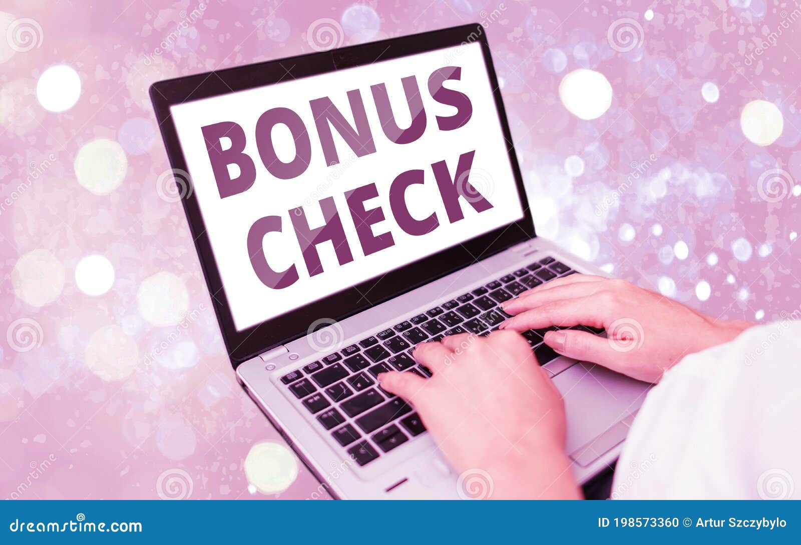 Bonus Check Extra Additional Money Earned Paycheck 3d Illustration