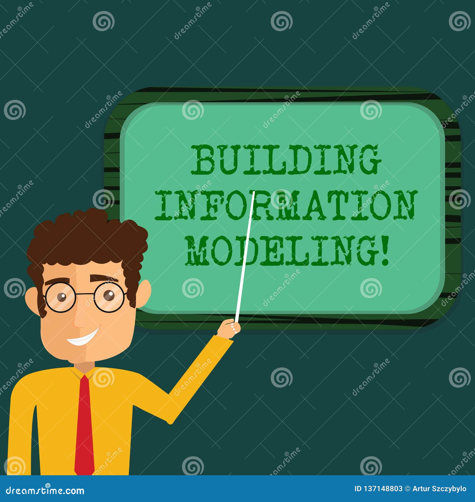 text sign showing building information modeling. conceptual photo an intelligent 3d modelbased process man standing