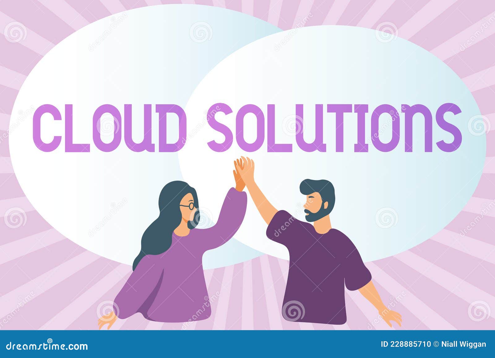 text sign showing cloud solutions. internet concept ondemand services or resources accessed via the internet happy