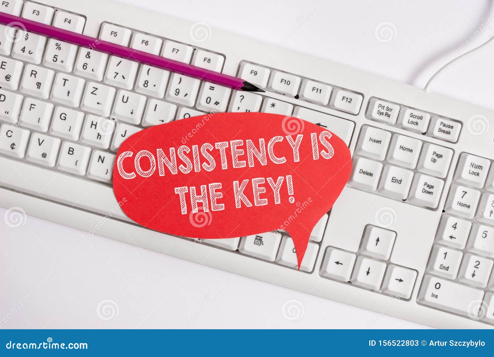 text sign showing consistency is the key. conceptual photo by breaking bad habits and forming good ones empty copy space