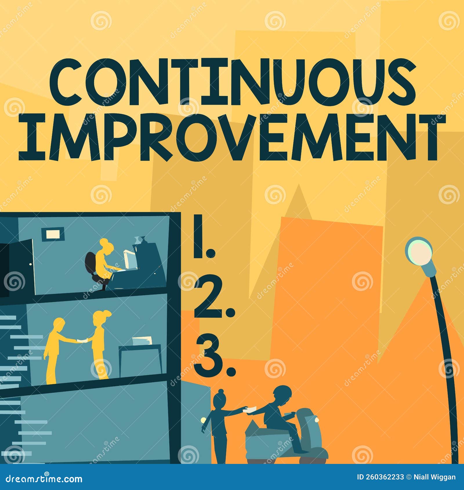 Text Sign Showing Continuous Improvement. Word for Making Small ...