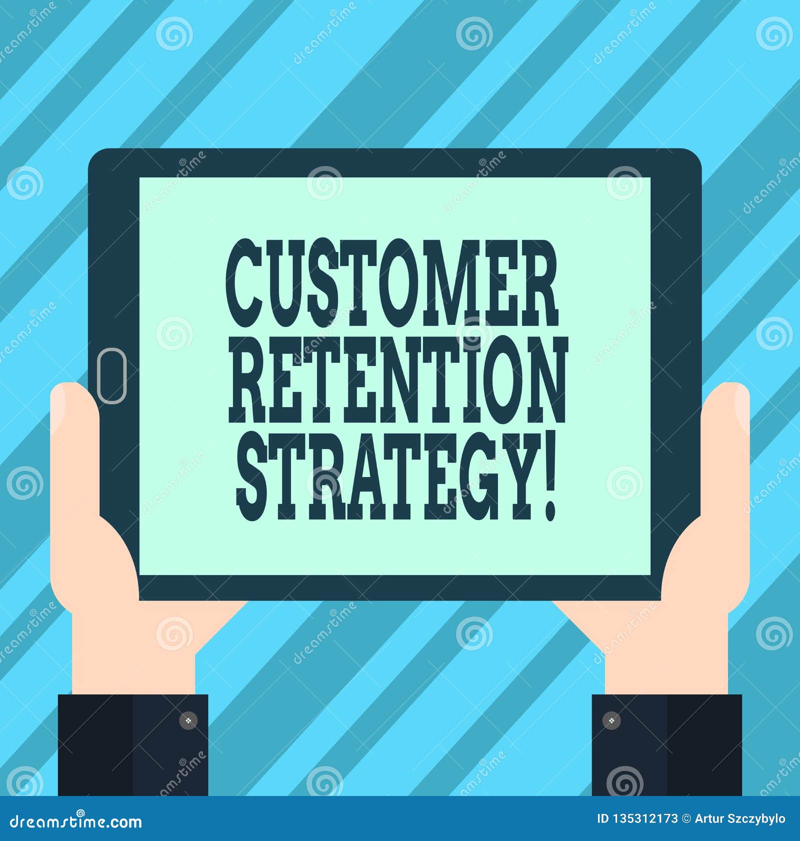 text sign showing customer retention strategy. conceptual photo actions to retain as analysisy customers as possible hu