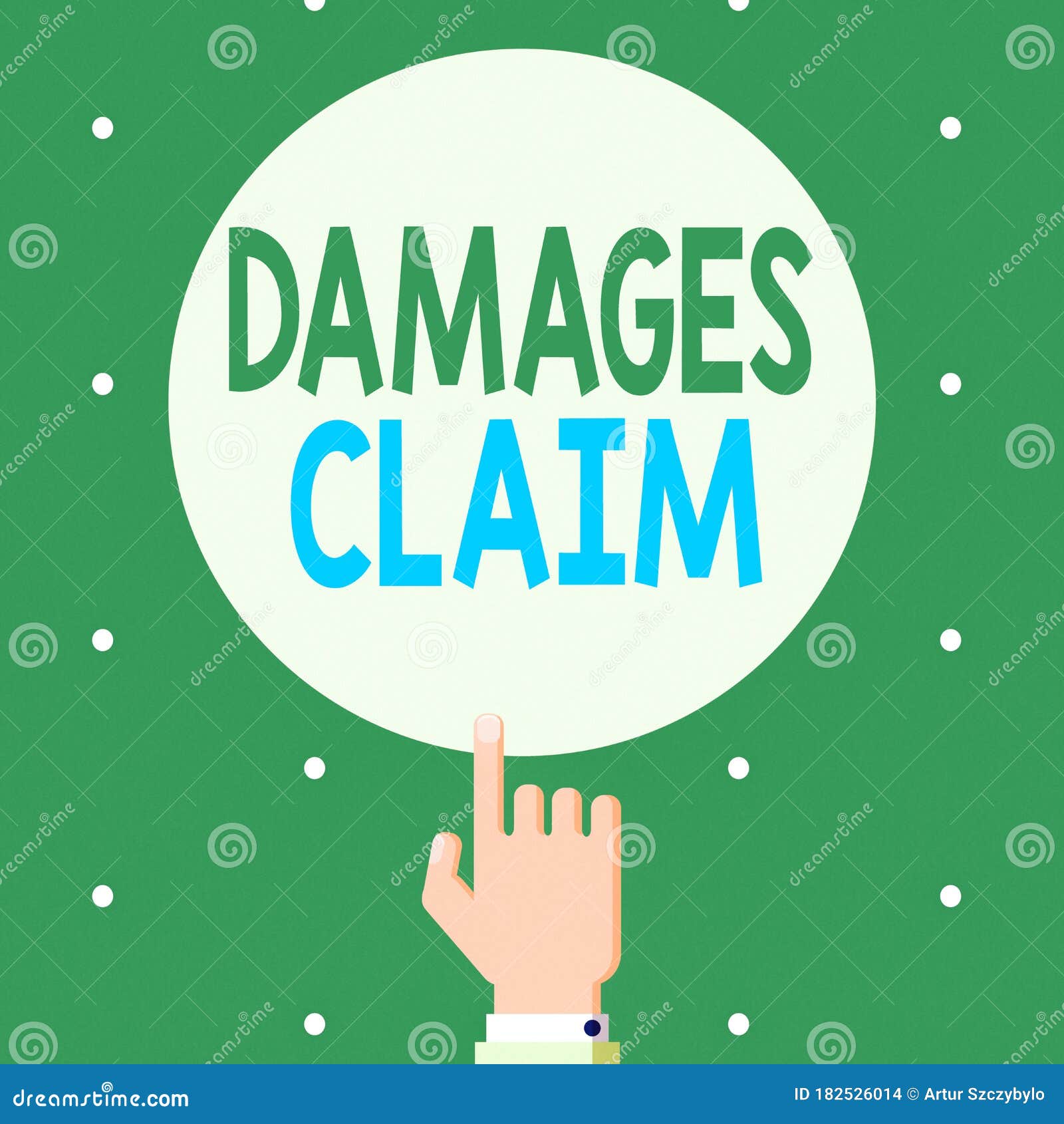 text sign showing damages claim. conceptual photo demand compensation litigate insurance file suit male hu analysis hand pointing