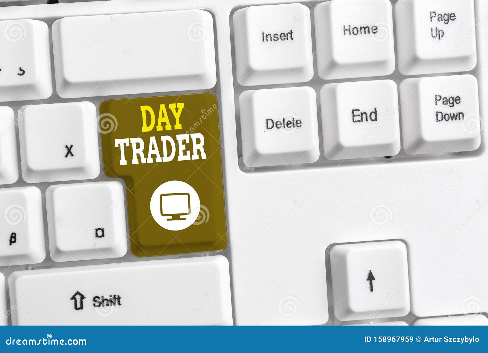 text sign showing day trader. conceptual photo a demonstrating that buy and sell financial instrument within the day