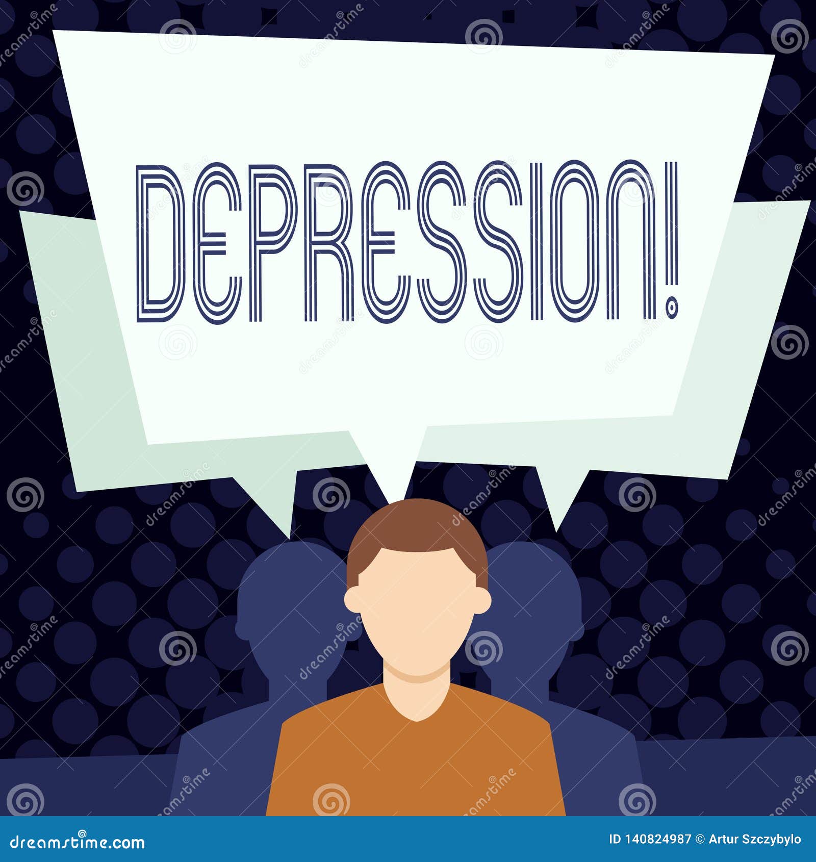 Text Sign Showing Depression. Conceptual Photo Work Stress with ...
