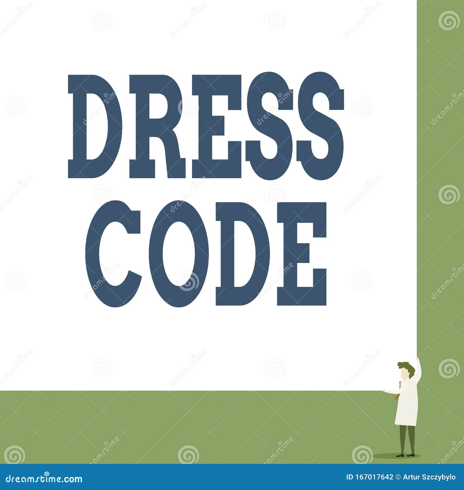 Text Sign Showing Dress Code. Conceptual Photo an Accepted Way of ...