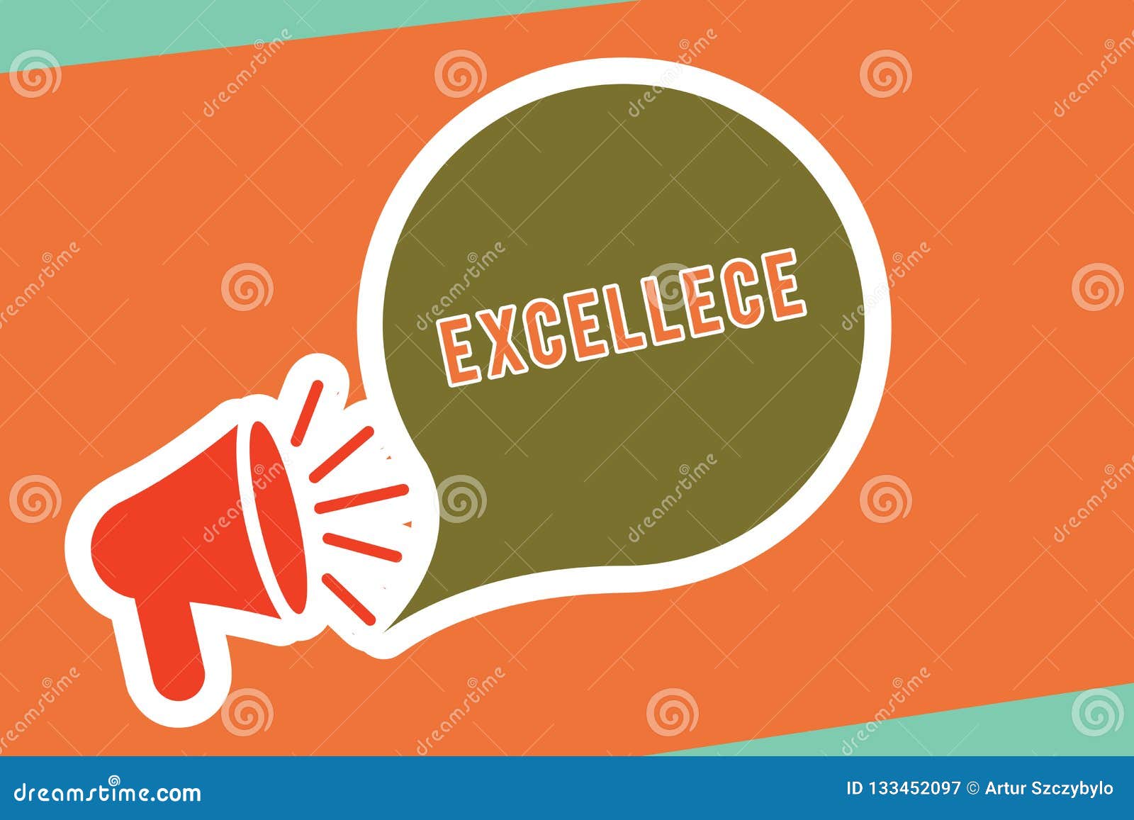 text sign showing excellece. conceptual photo quality of being outstanding or extremely good five stars megaphone with