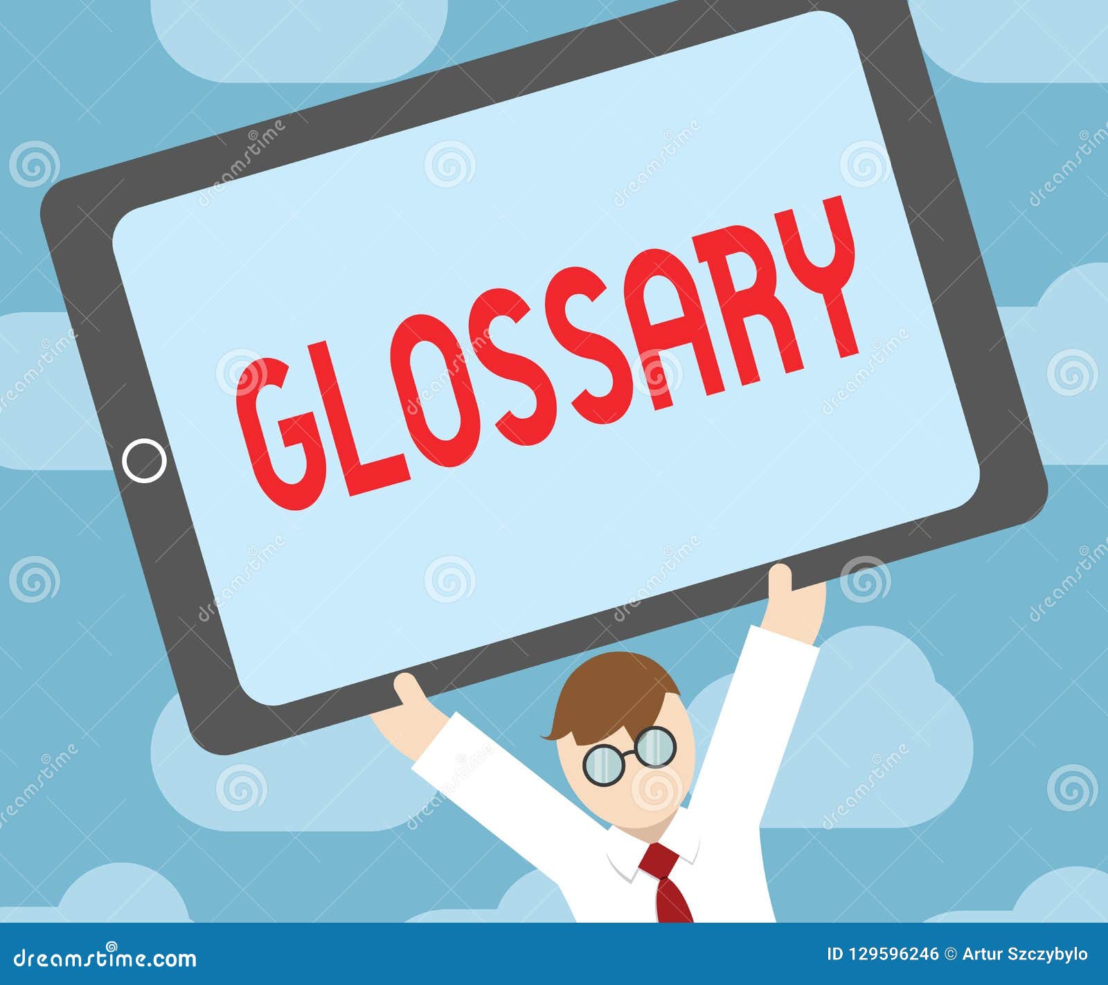 text sign showing glossary. conceptual photo alphabetical list of words relating to subject text or dialect