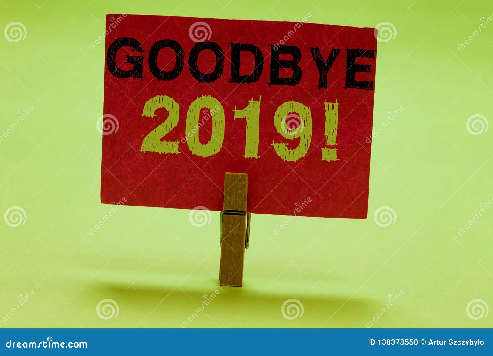 text sign showing goodbye 2019. conceptual photo new year eve milestone last month celebration transition clothespin