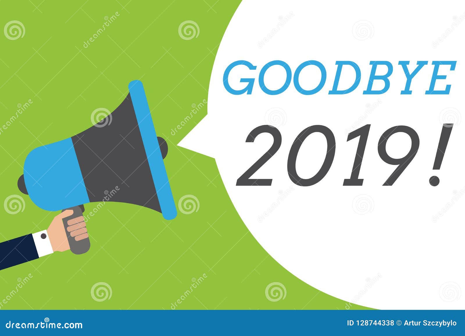 text sign showing goodbye 2019. conceptual photo new year eve milestone last month celebration transition man holding
