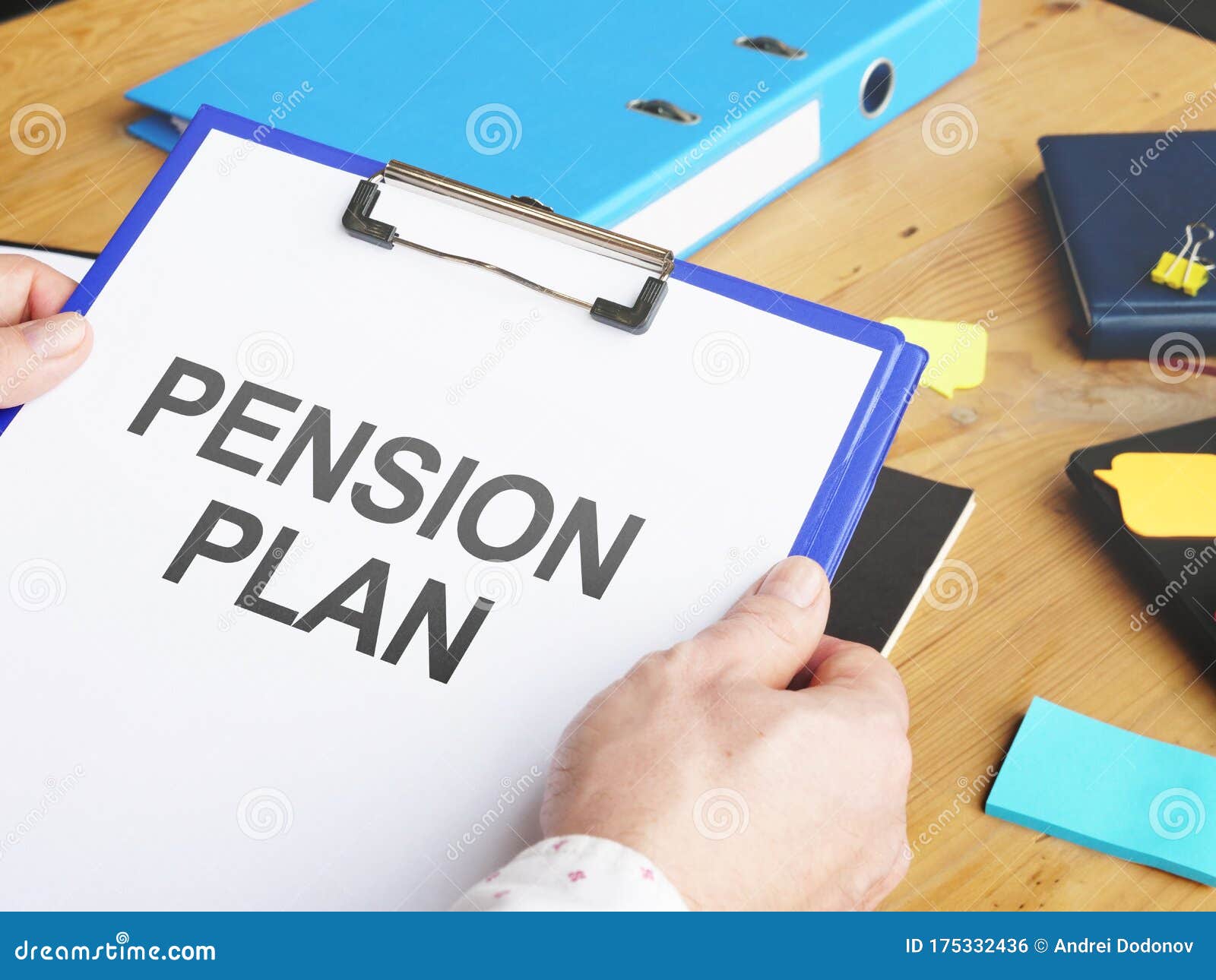 Text Sign Showing Hand Written Words Pension Plan Stock Photo Image