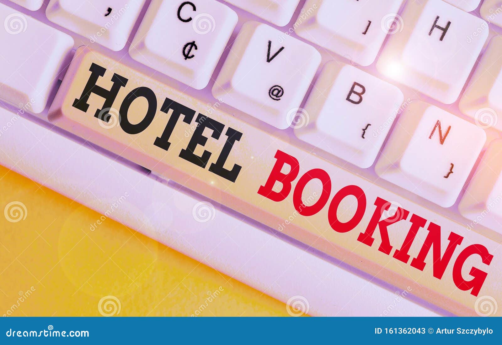 text sign showing hotel booking. conceptual photo online reservations presidential suite de luxe hospitality white pc keyboard