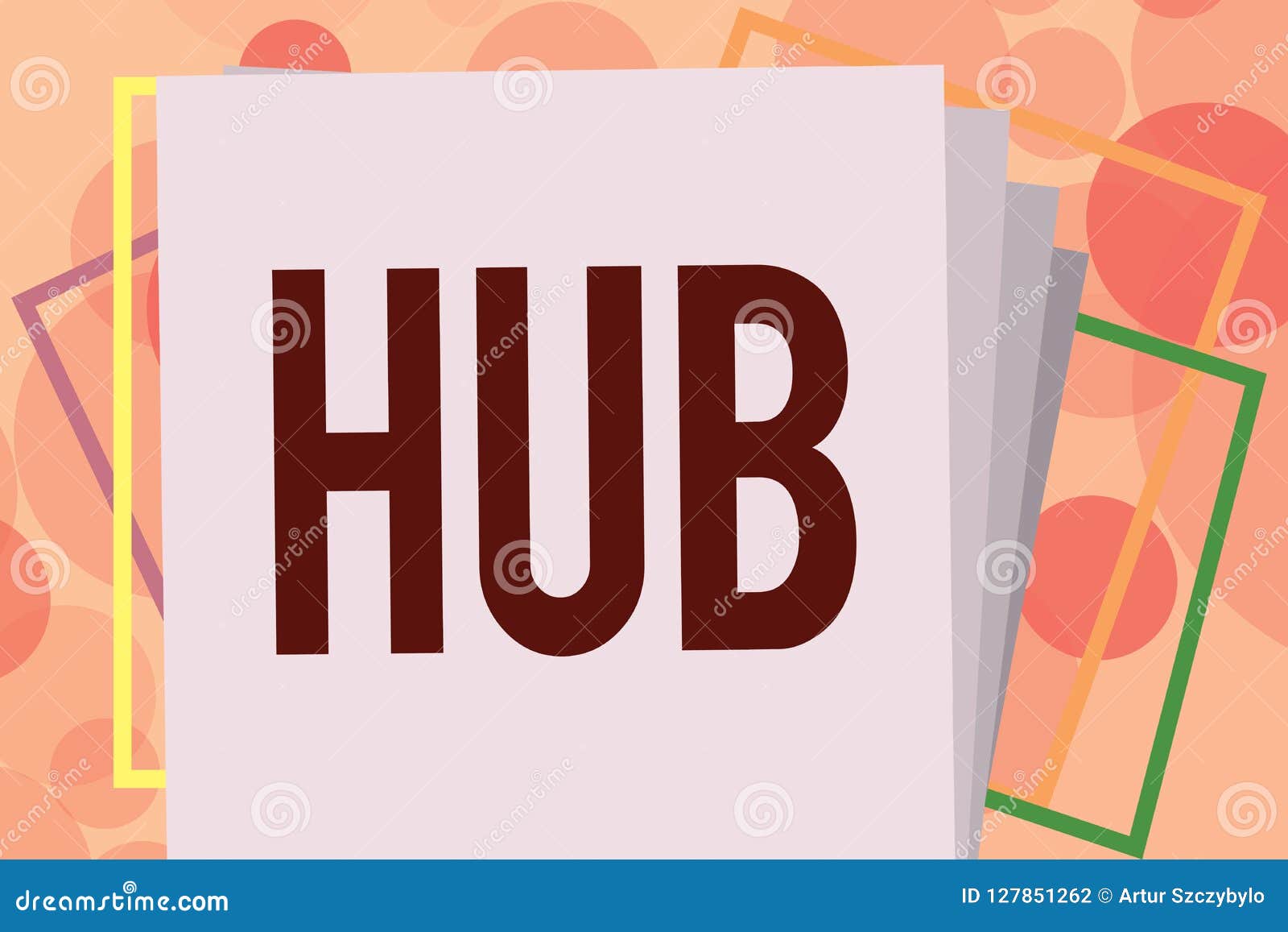 Text Sign Showing Hub. Conceptual Photo the Effective Center of an
