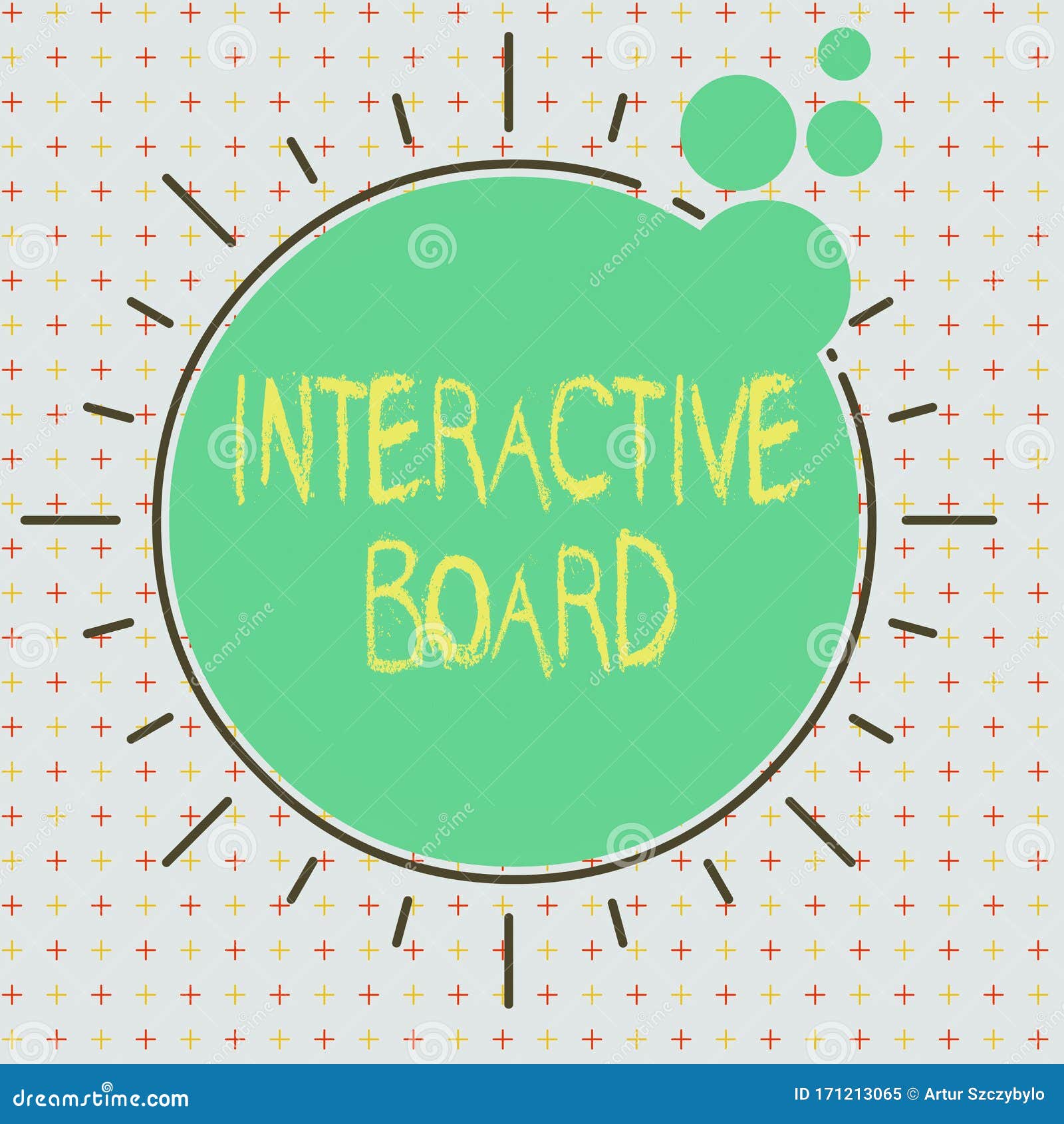 text sign showing interactive board. conceptual photo standalone touchscreen computer used independently asymmetrical uneven