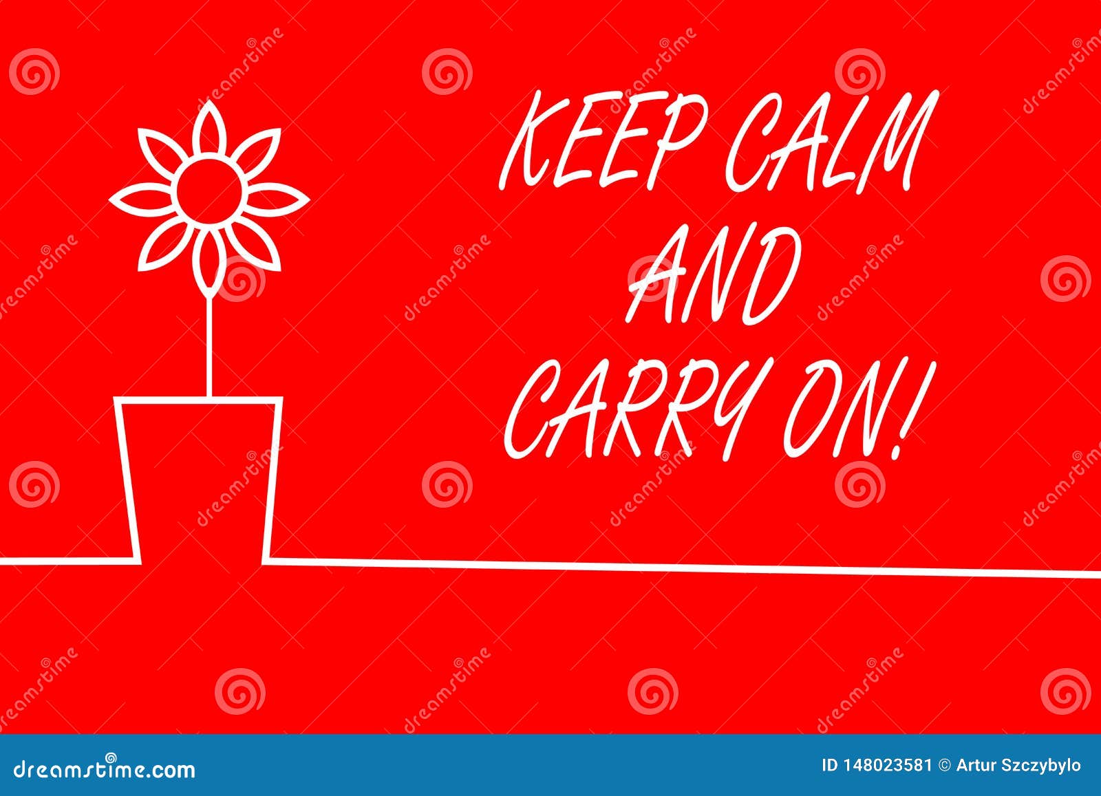 Text Sign Showing Keep Calm And Carry On Conceptual Photo Slogan