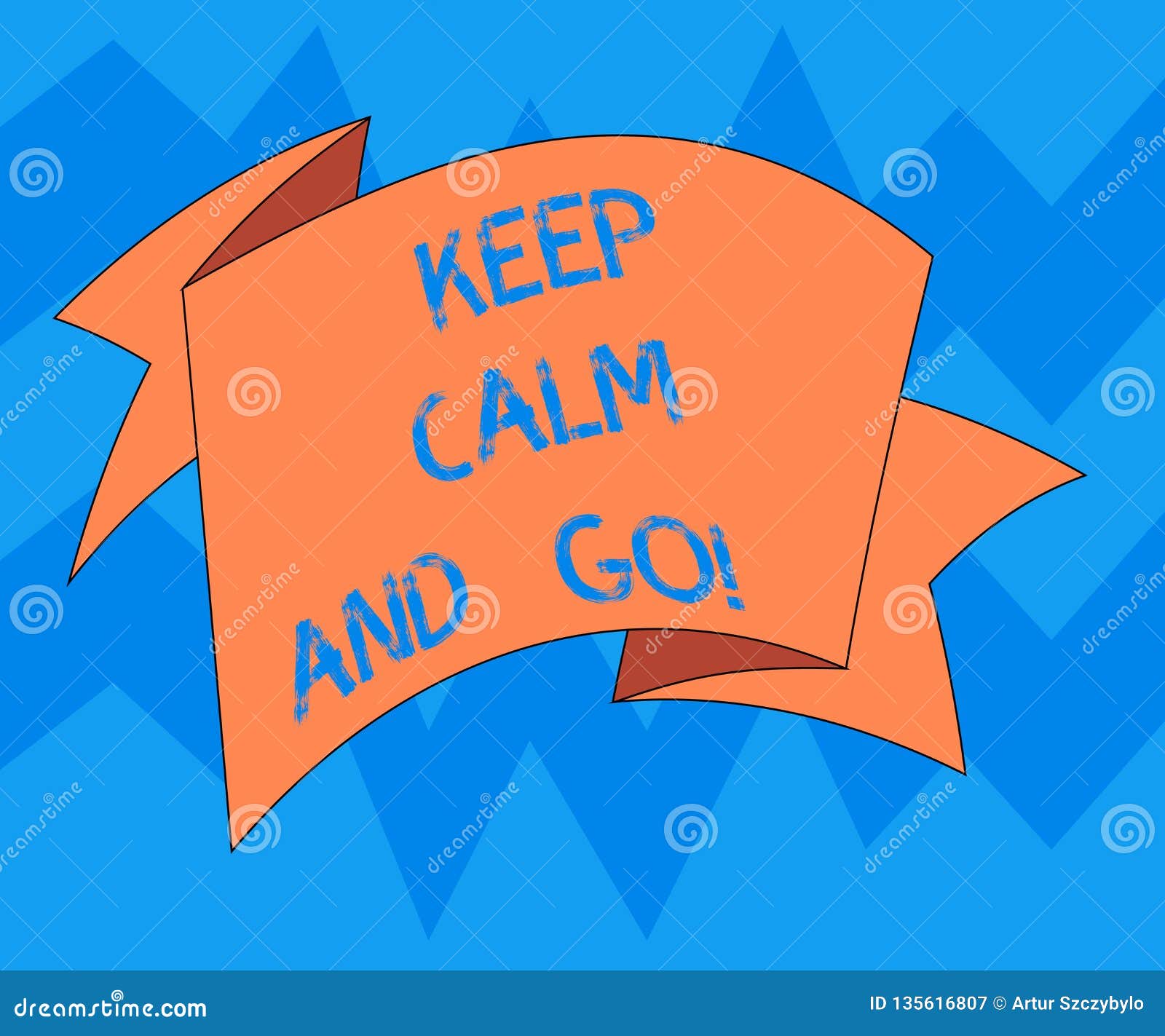 Text Sign Showing Keep Calm and Go. Conceptual Photo Be Relaxed and ...