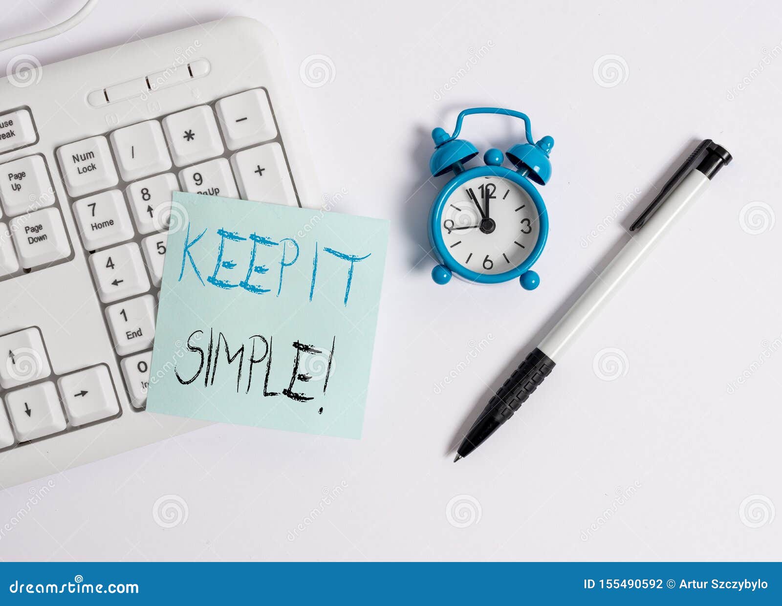 text sign showing keep it simple. conceptual photo ask something easy understand not go into too much detail white pc
