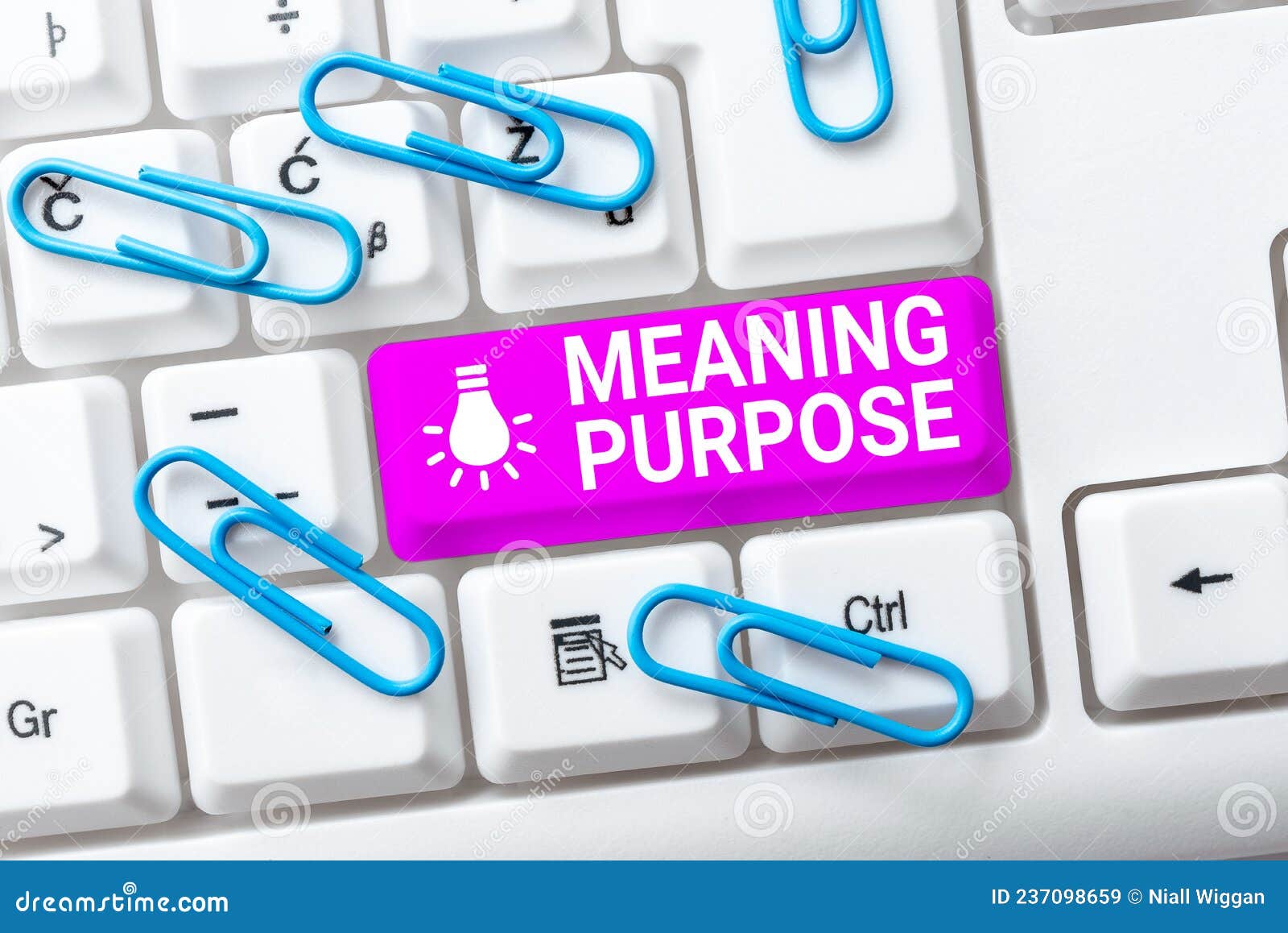 text sign showing meaning purpose. word for the reason for which something is done or created and exists publishing