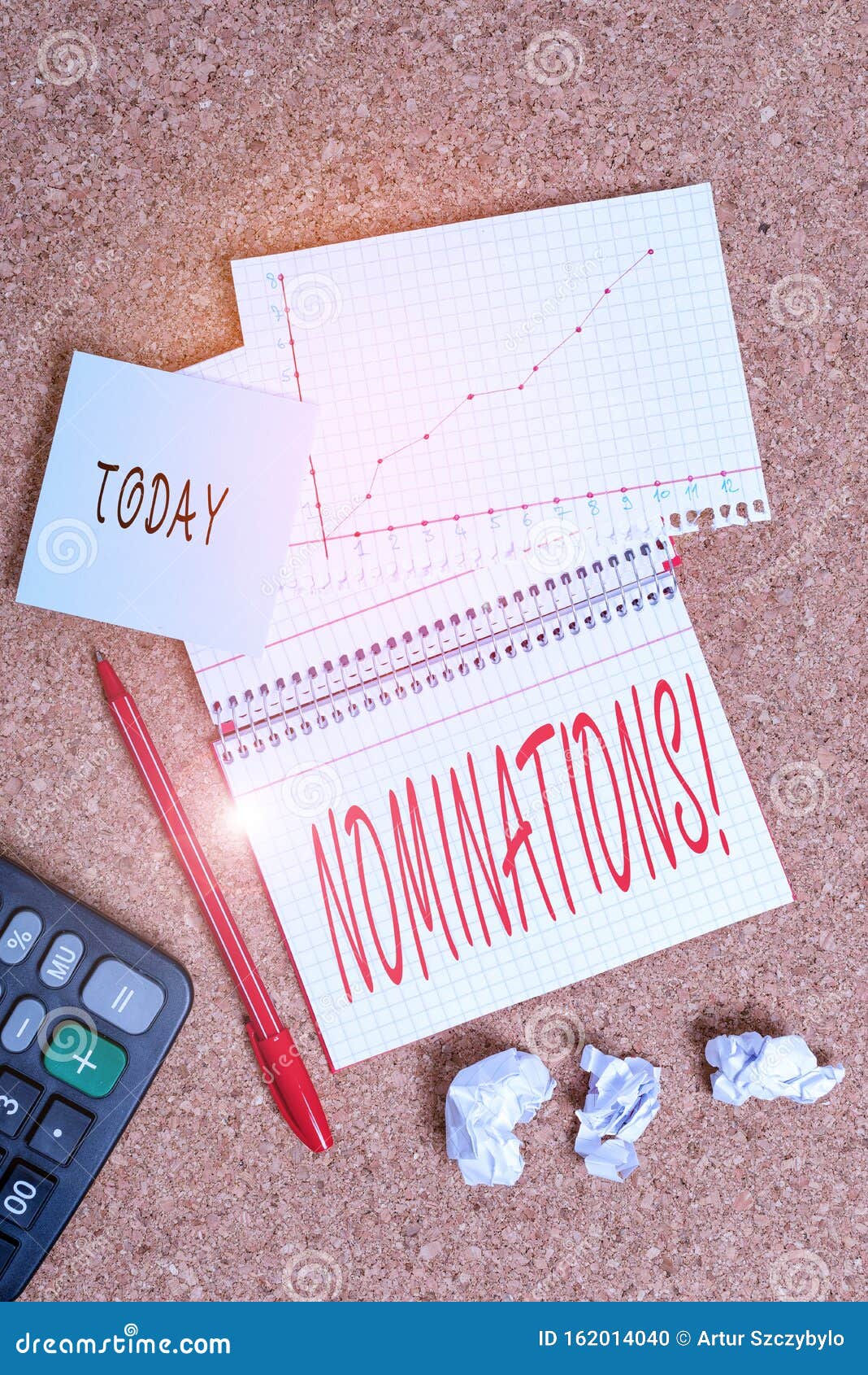 text sign showing nominations. conceptual photo action of nominating or state being nominated for prize desk notebook
