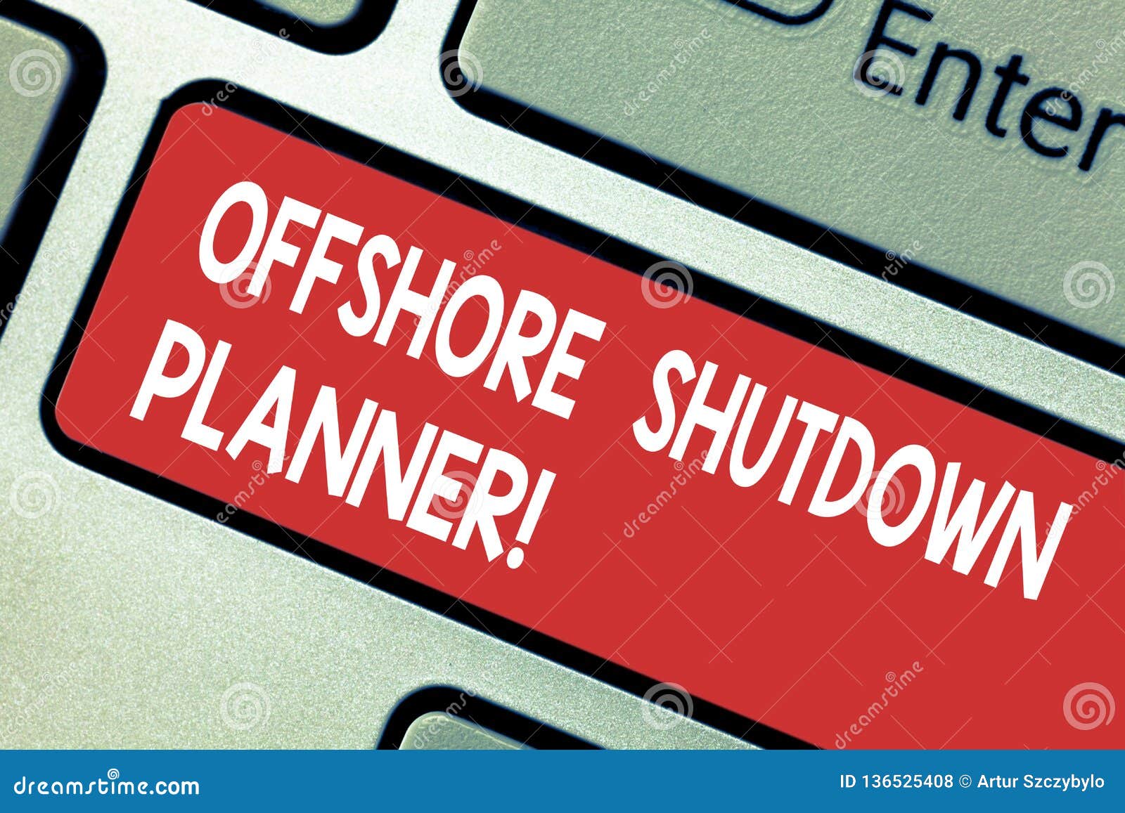 Text Sign Showing Offshore Shutdown Planner. Conceptual Photo