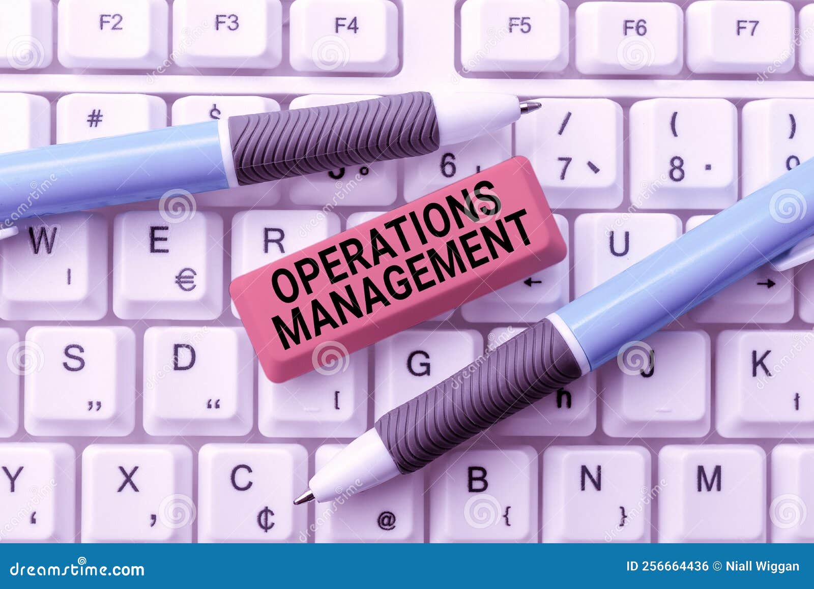text sign showing operations management. business showcase ensure inputs to output the production and provision