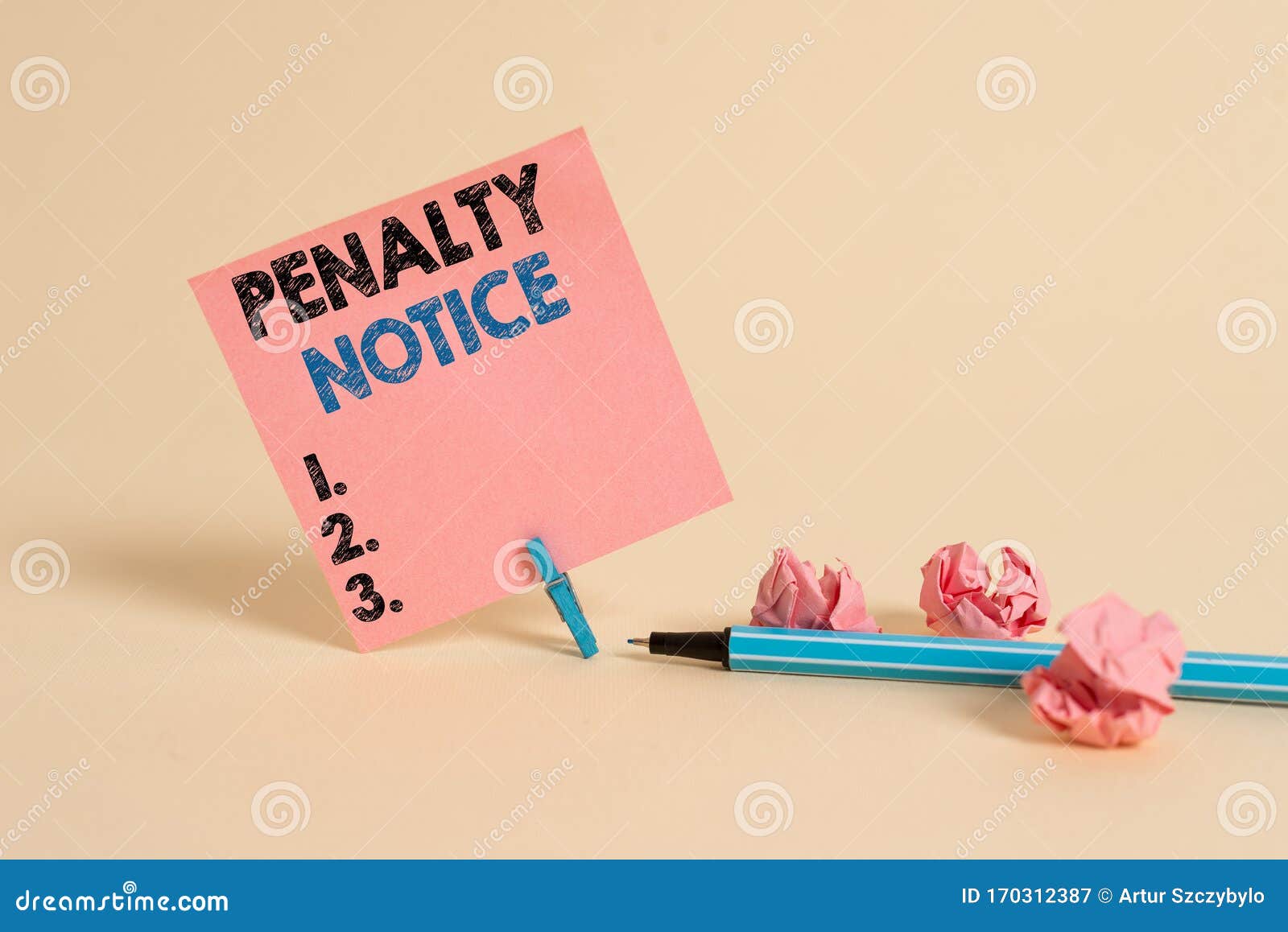 text sign showing penalty notice. conceptual photo the immediate fine given to showing for minor offences plain note