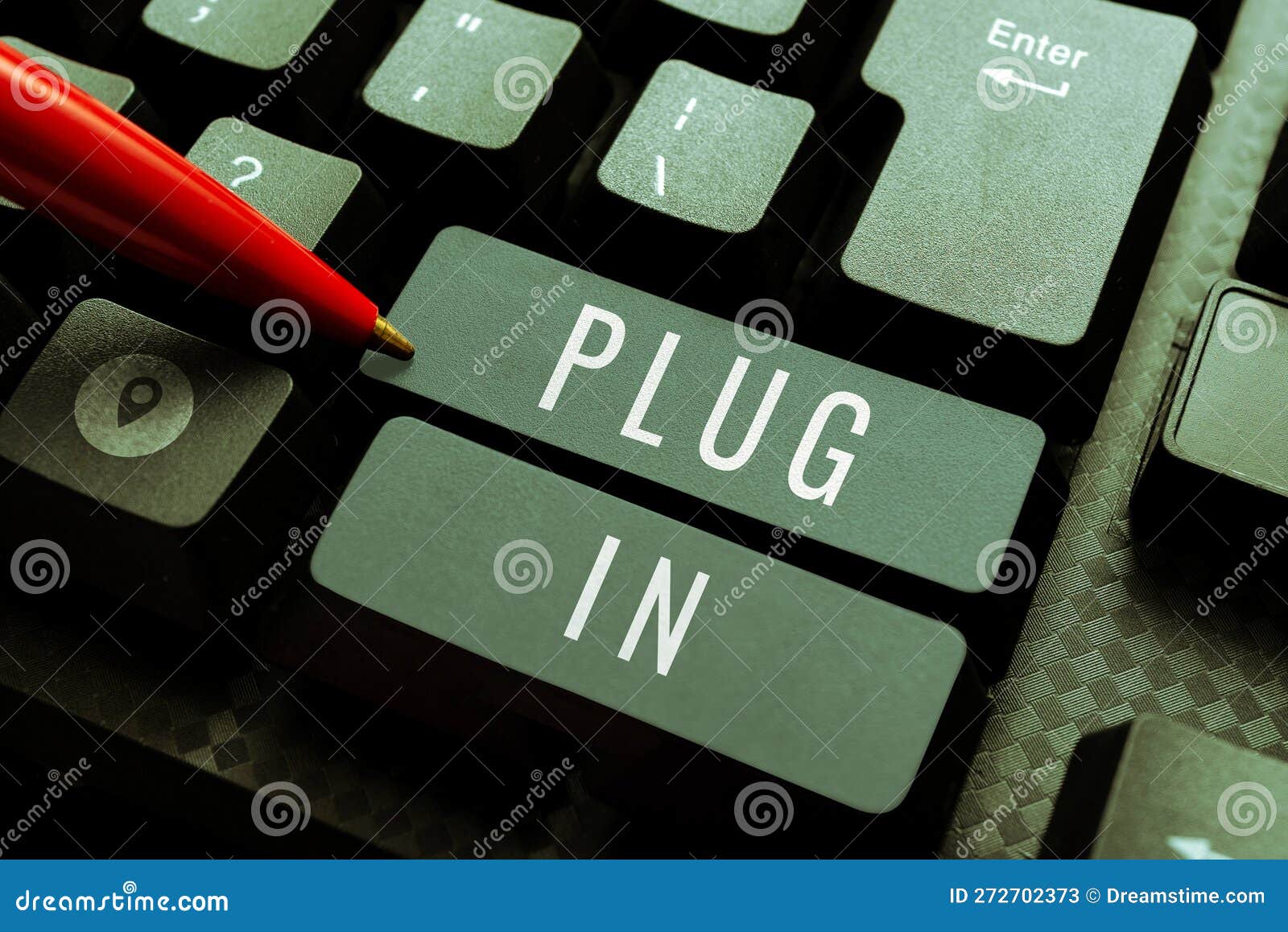 Text Sign Showing Plug in. Concept Meaning Putting Device into